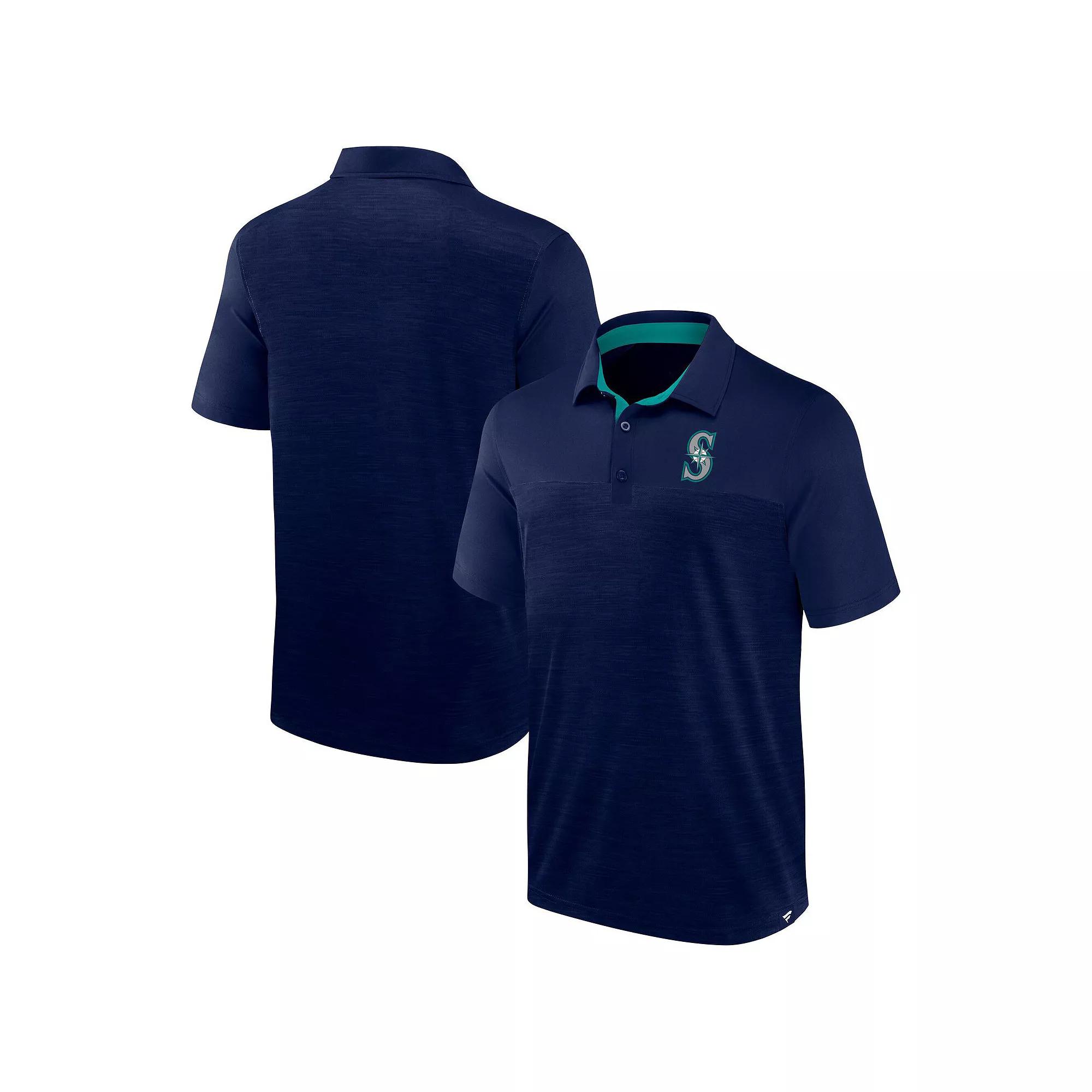 Men's Fanatics Navy Seattle Mariners Base Thief Polo, Size: Medium, Blue Product Image
