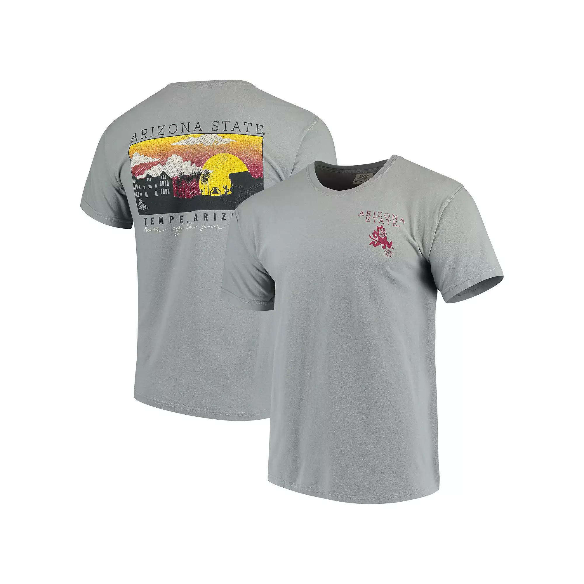 Mens Gray Arizona State Sun Devils Team Comfort Colors Campus Scenery T-Shirt Product Image