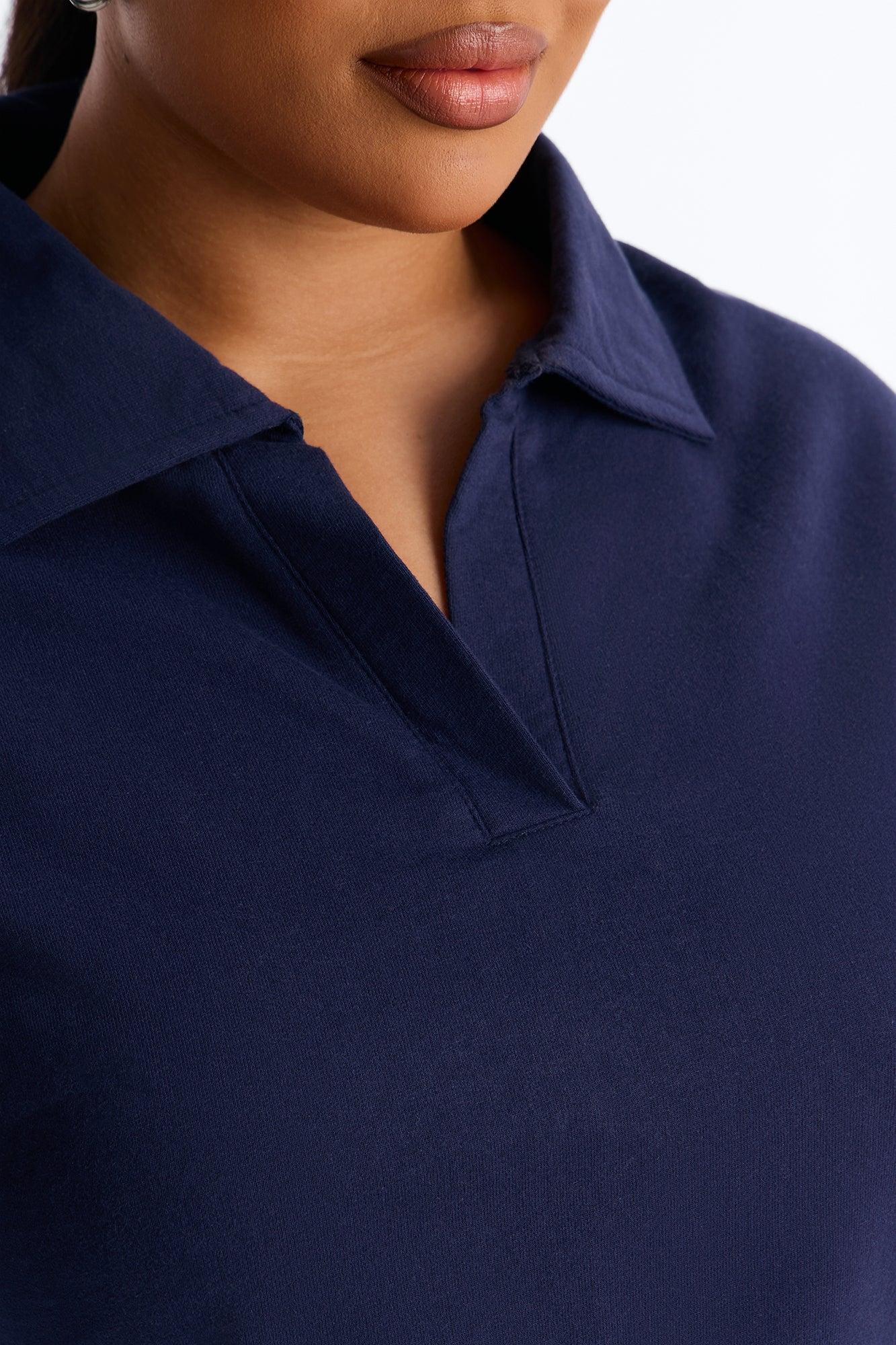 Weekend Moment Polo Short Set - Navy Female Product Image