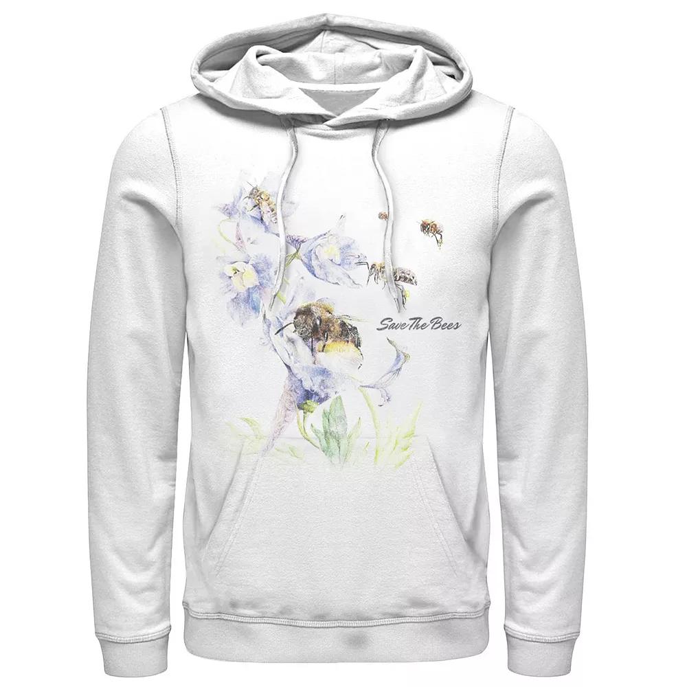 Men's Earth Day Save The Bees Floral Hoodie,  Product Image