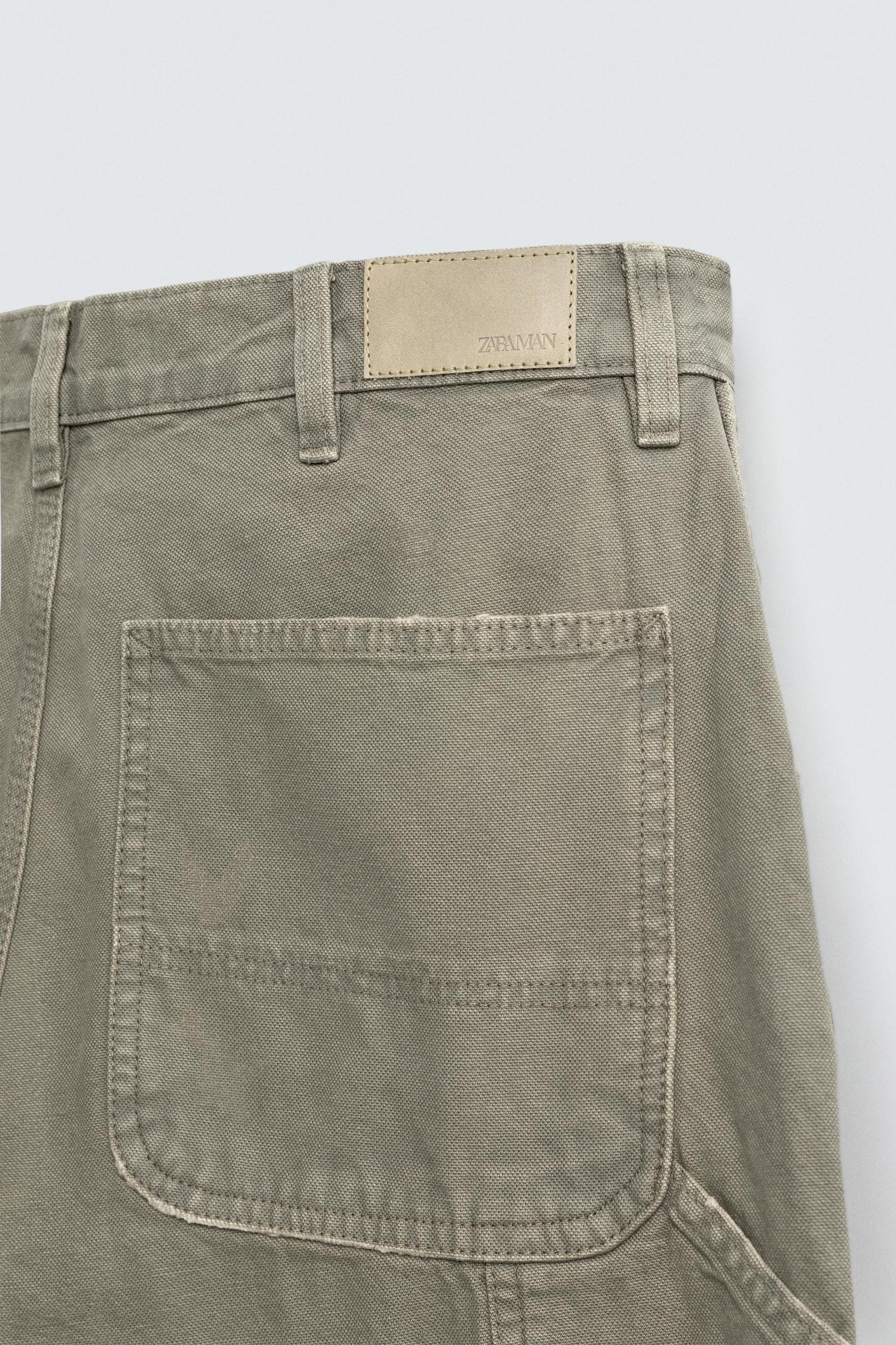 WASHED EFFECT CARPENTER PANTS Product Image