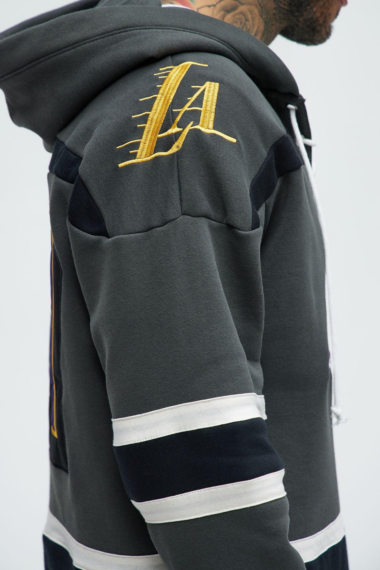 Lakers Body Check Hoodie - Grey Male Product Image