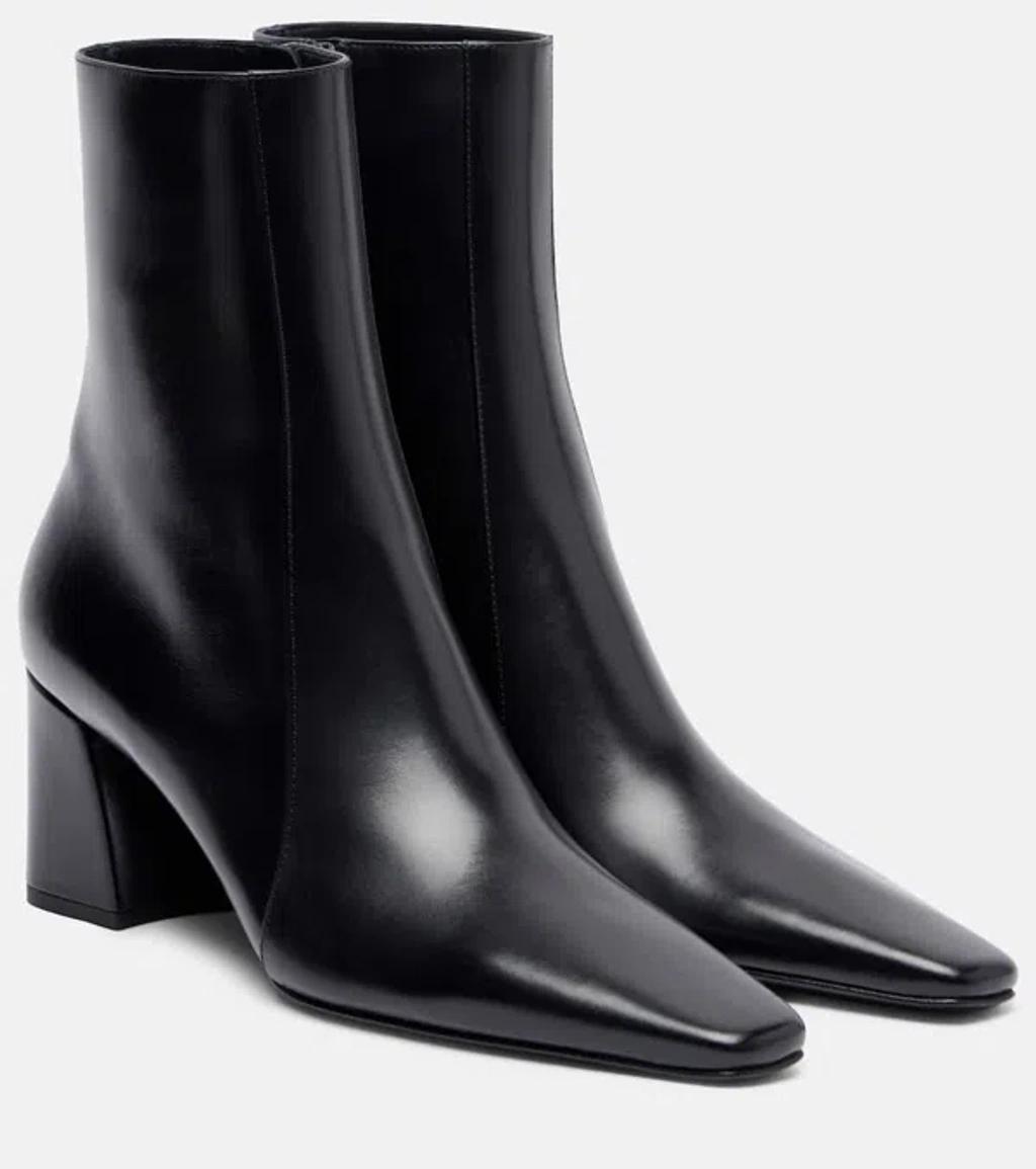 SAINT LAURENT Rainer 75 Patent Leather Ankle Boots In Black Product Image