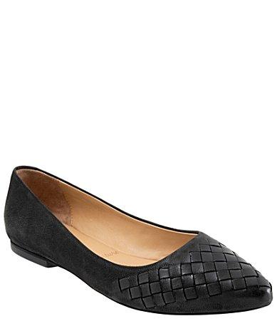 Trotters Estee Woven Nubuck Suede Flats Product Image