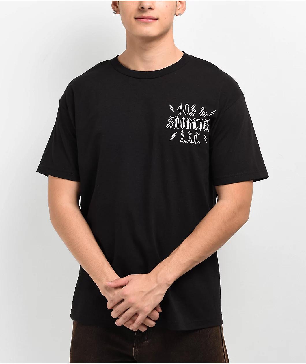 40s & Shorties OG Script Logo Black T-Shirt Product Image