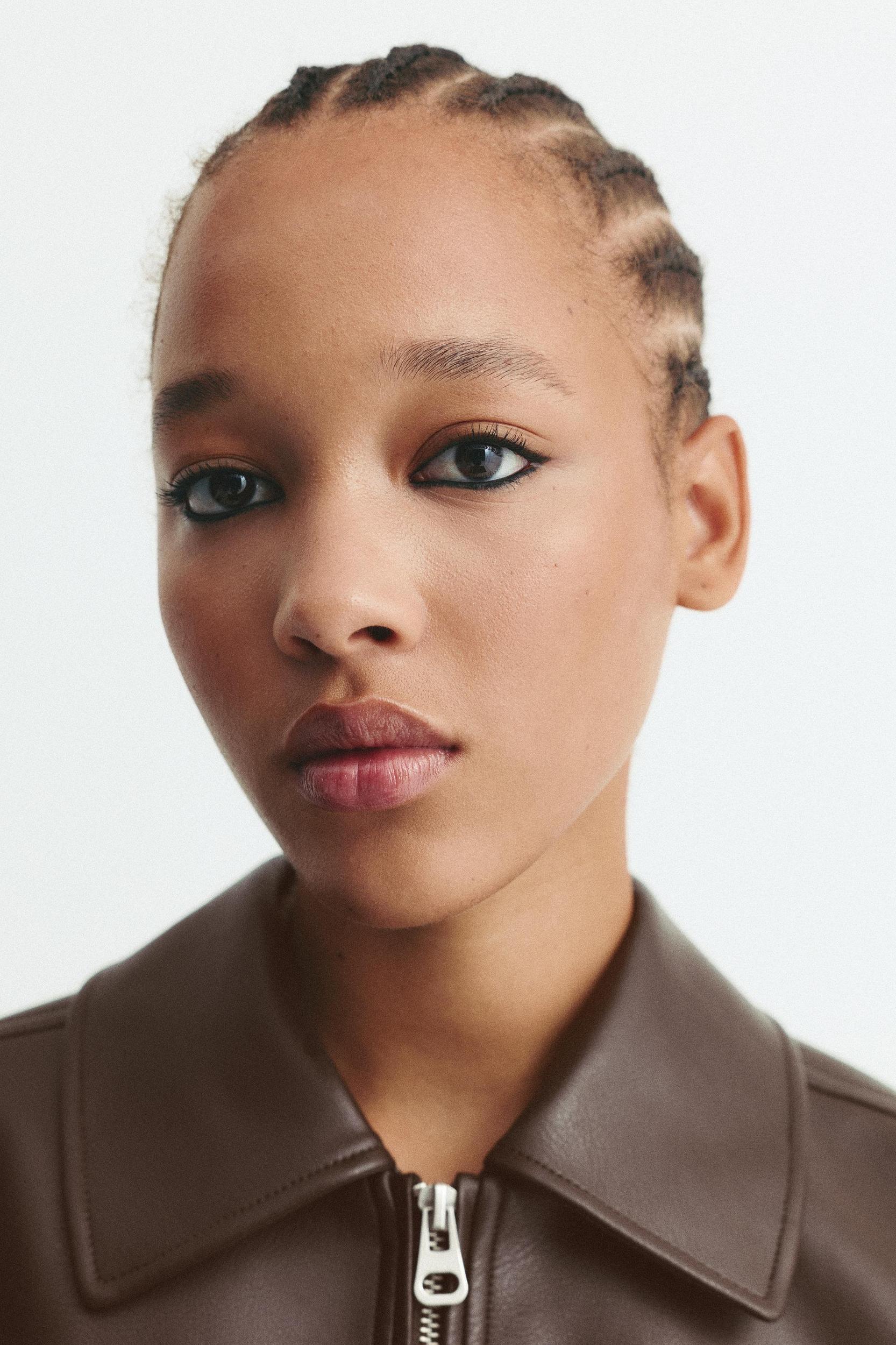 Faux leather bomber jacket Product Image