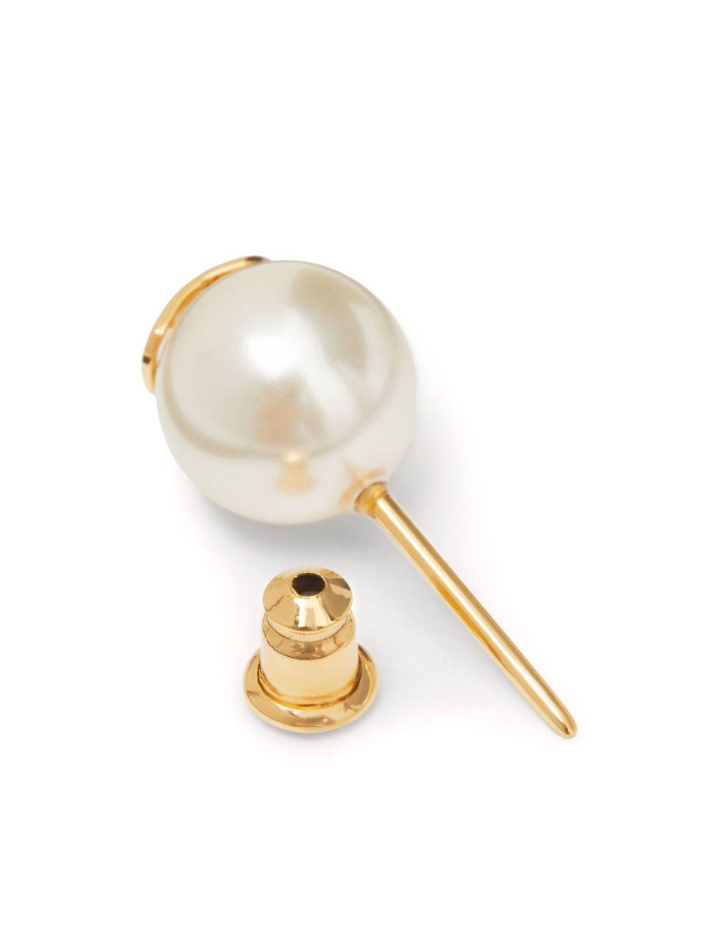 VLogo Signature pearl stud earrings Product Image