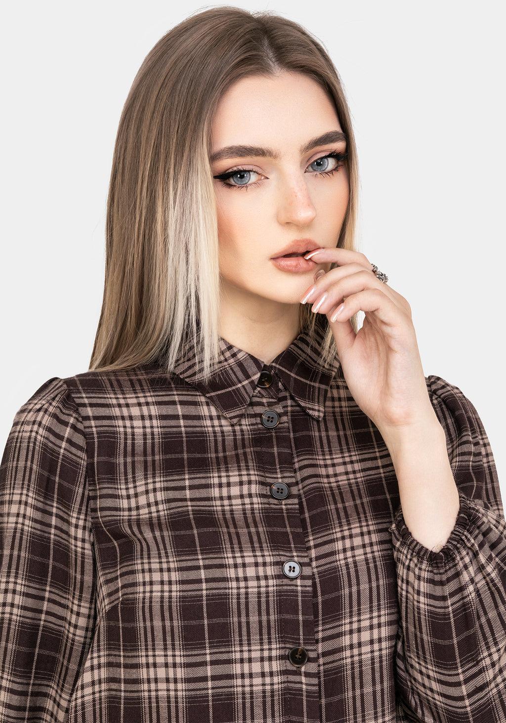 Adra Check Button Up Shirt Product Image