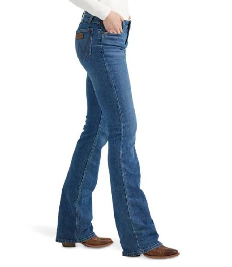 SALE Wrangler Retro® Ladies' Belle Mae MR Medium Wash Boot Cut Jeans Product Image