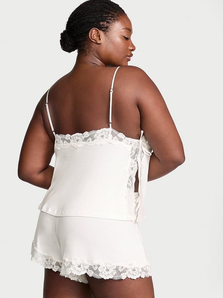 Ribbed Modal & Lace Cami Shorts Set Product Image