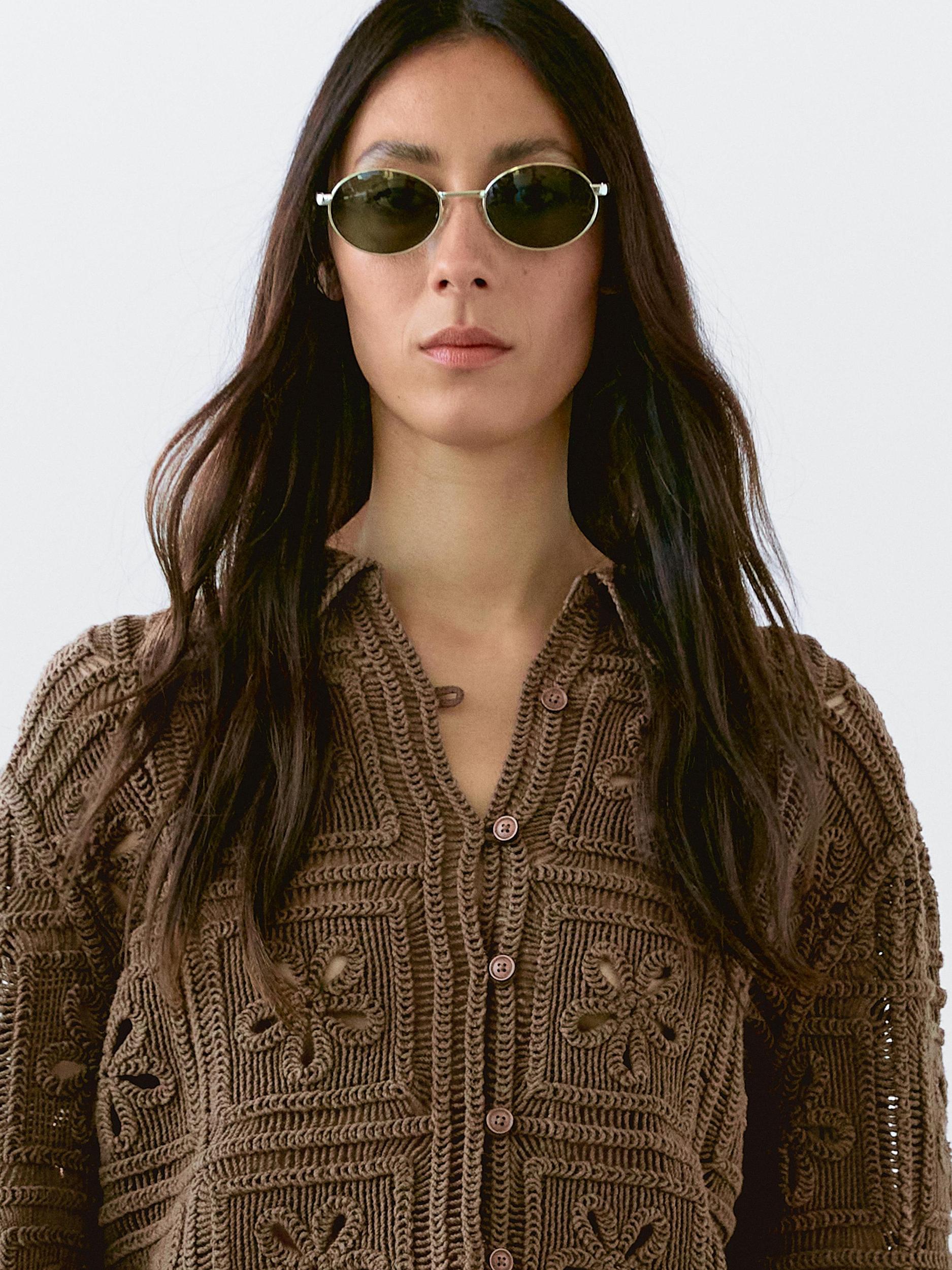 Crochet knit cardigan Product Image