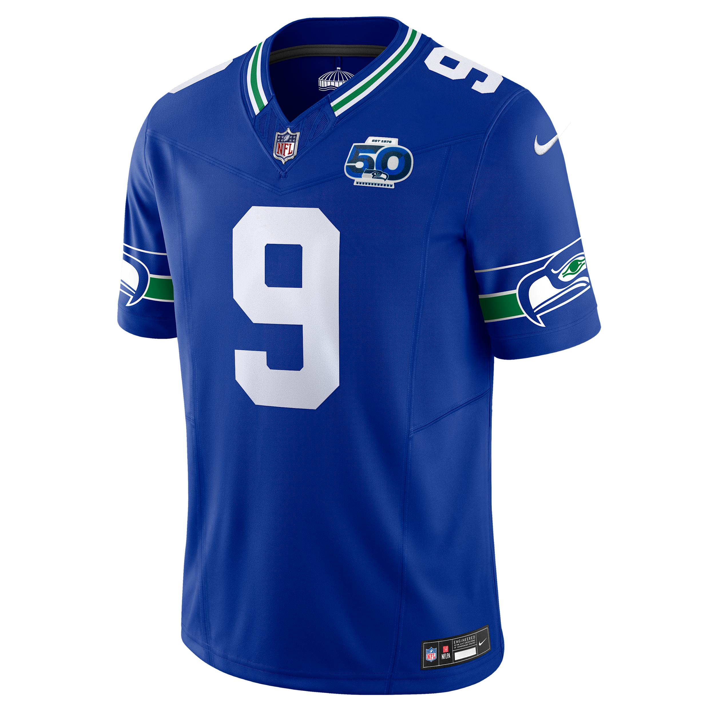 Kenneth Walker III Seattle Seahawks 50th Anniversary Nike Mens Dri-FIT NFL Limited Jersey | 31NM03LD78F-1R4 Product Image