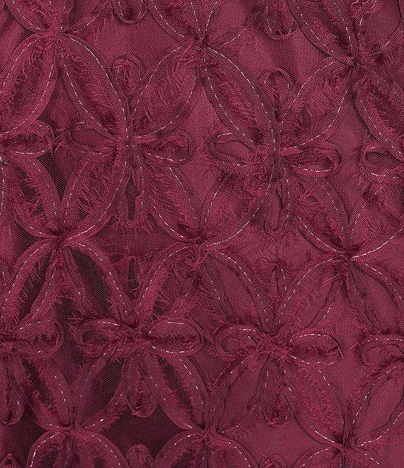 Adrianna Papell Soutache Embroidered Sleeveless V-Neck A-Line Gown Product Image