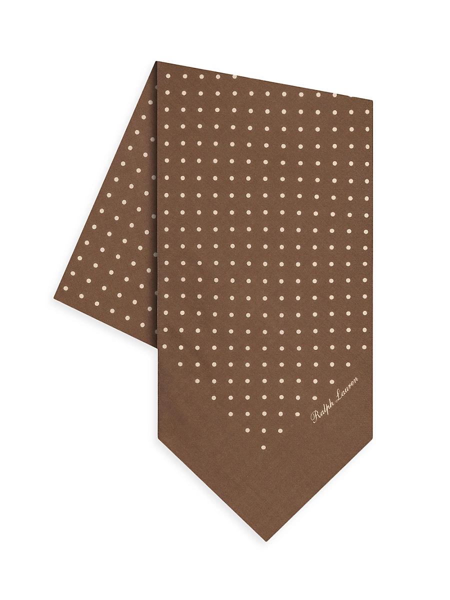 Mens Polka-Dot Cashmere-Silk Neckerchief Product Image