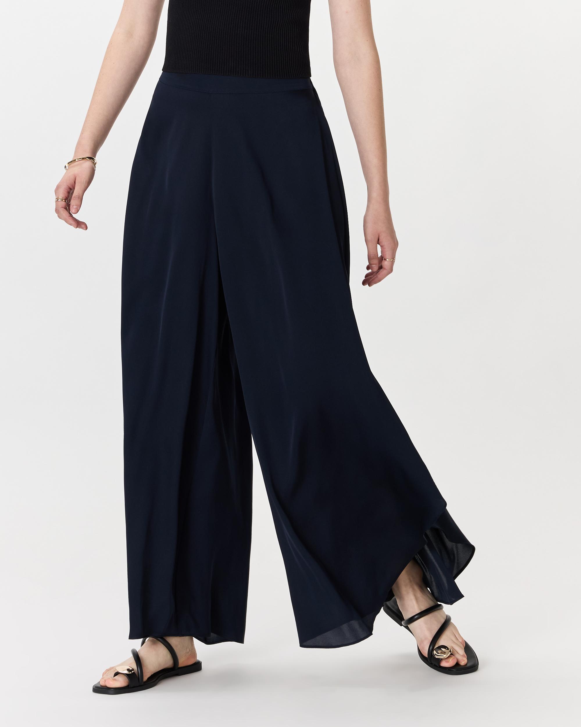 Quince | Women's Washable Stretch Silk Palazzo Pants Size XL, Mulberry Silk Product Image