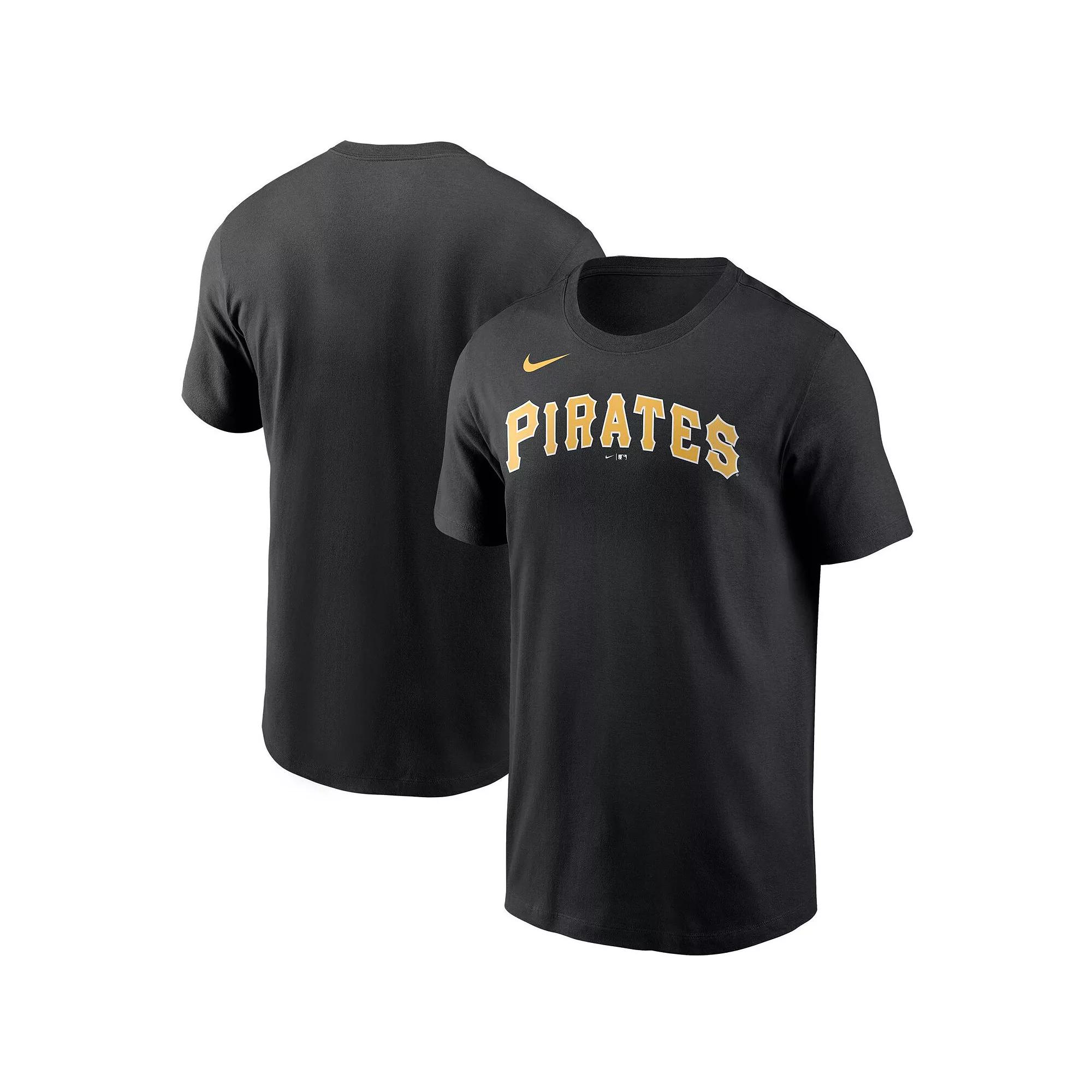 Men's Nike Black Pittsburgh Pirates Team Wordmark T-Shirt, Size: Medium Product Image