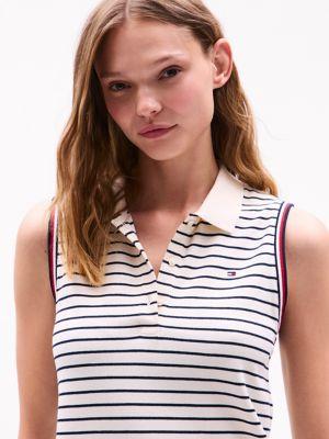 Sleeveless Stripe Polo Dress Product Image