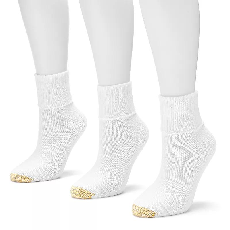 Women's GOLDTOE® 3-pack Bermuda Turn Cuff Socks,  Product Image