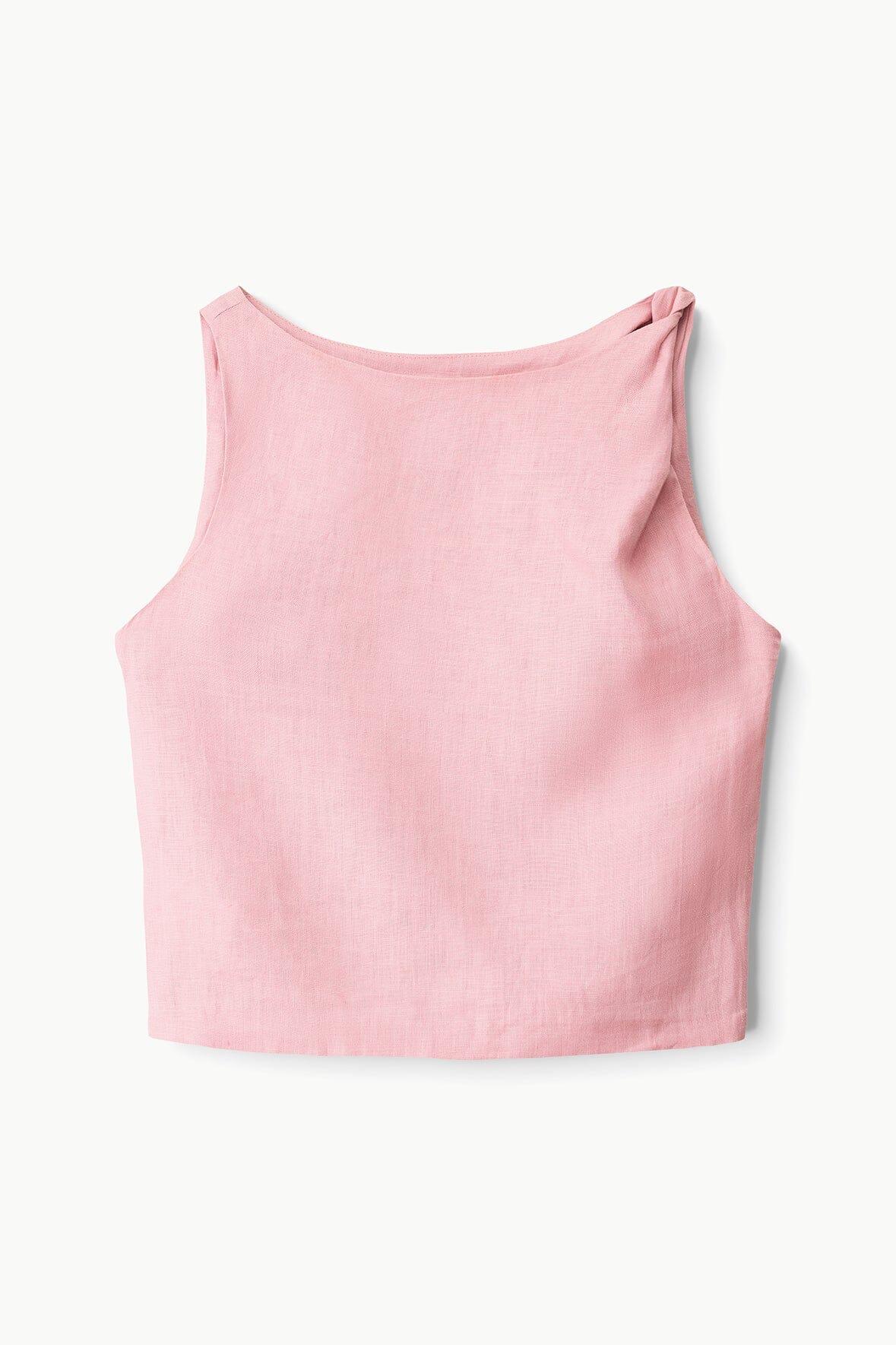 BOA LINEN TOP | FADED BLUSH Product Image