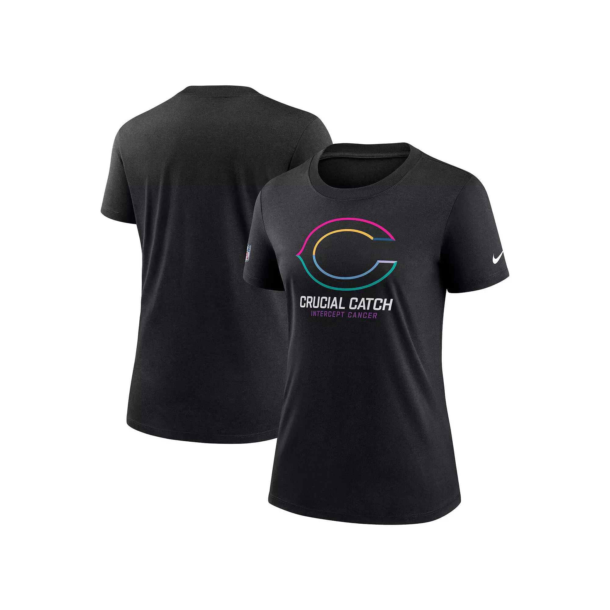Women's Nike  Black Chicago Bears 2024 NFL Crucial Catch Tri-Blend T-Shirt, Size: Medium Product Image