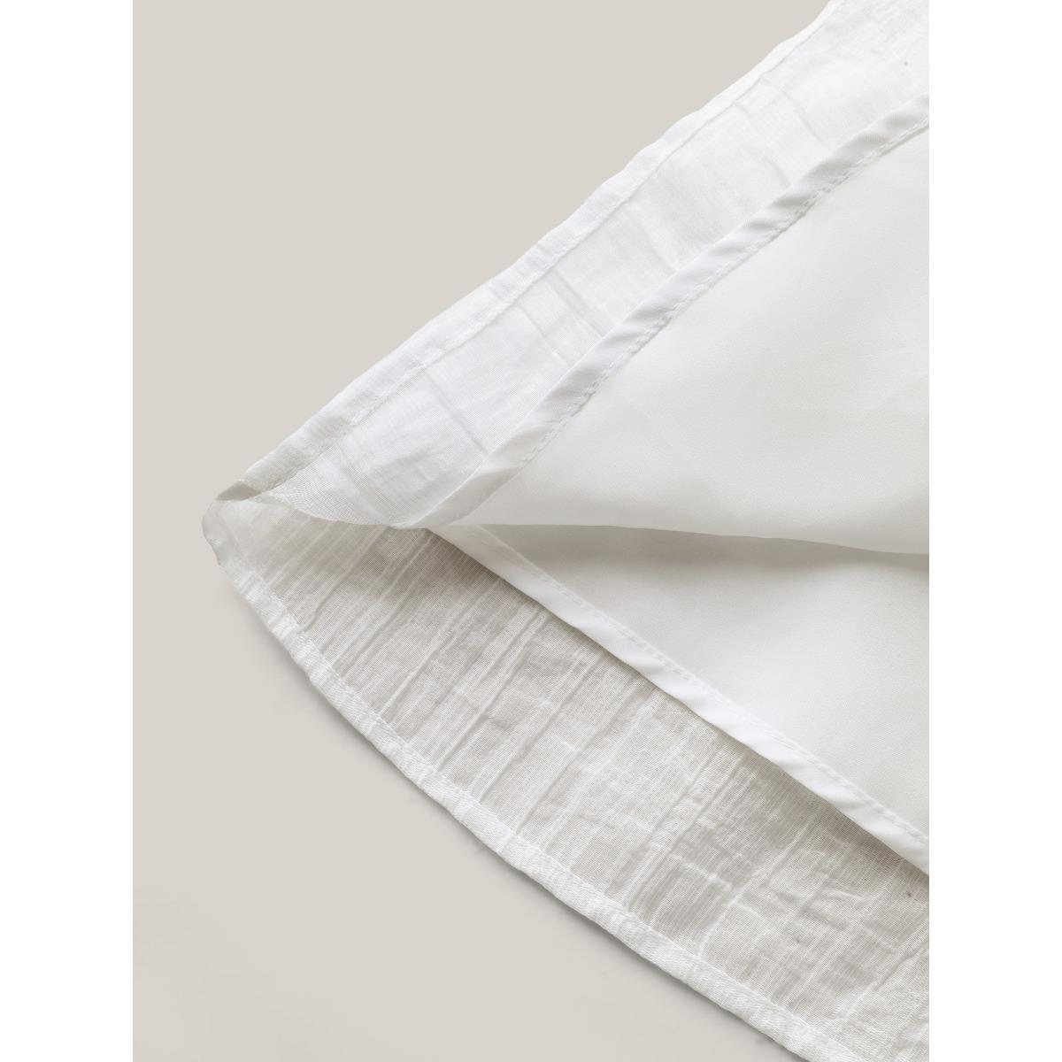 Plus Size Originalwhite Sheer V-Neck Tie Tiered Blouse Women Leisure Short sleeve V-neck Casual Blouses BloomChic 28/5X Product Image