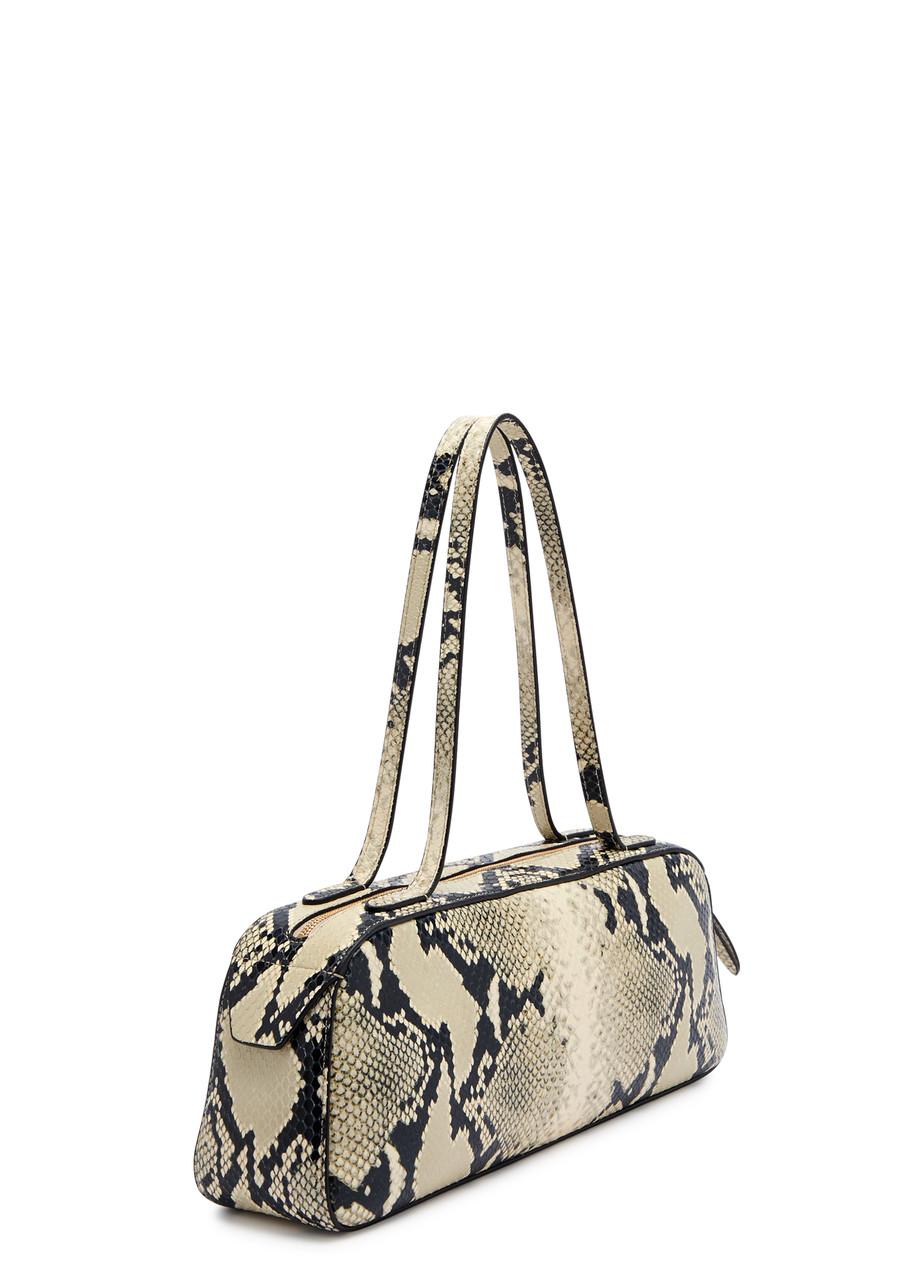 KHAITE Womens Natural Simona Snakeskin-effect Leather Shoulder Bag In Multi Product Image