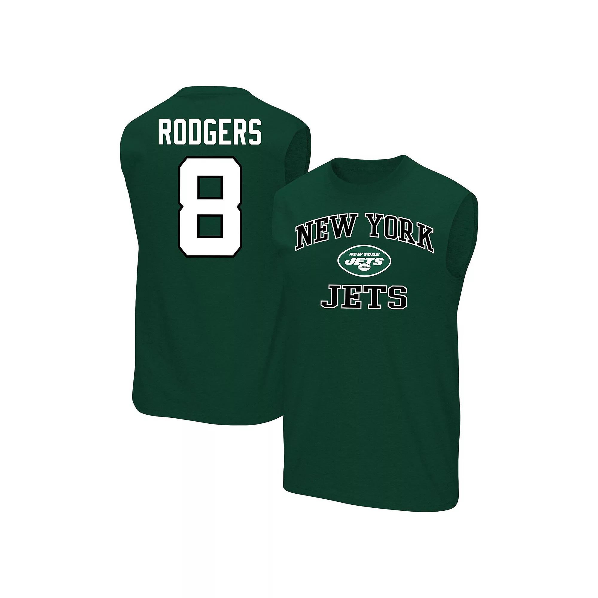 Men's Fanatics Aaron Rodgers Green New York Jets Big & Tall Muscle Tank Top, Size: 3XLT Product Image