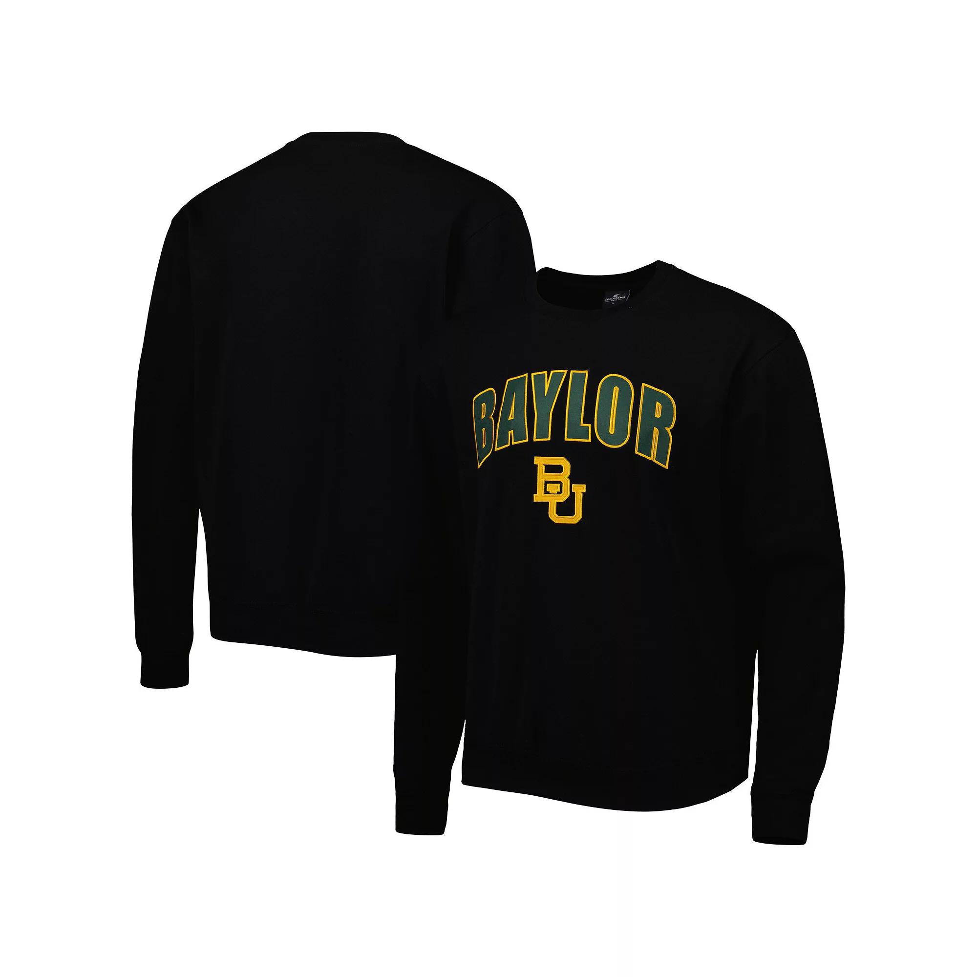 Men's Colosseum Black Baylor Bears Arch & Logo Pullover Sweatshirt, Size: 3XL, Bay Black Product Image