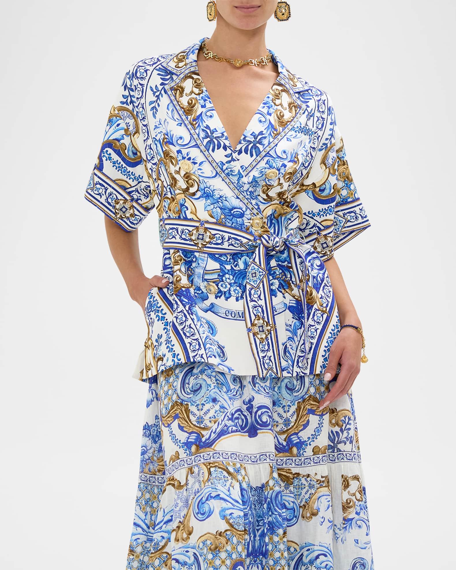 Azul Adventures Double-Breasted Short Jacket Product Image