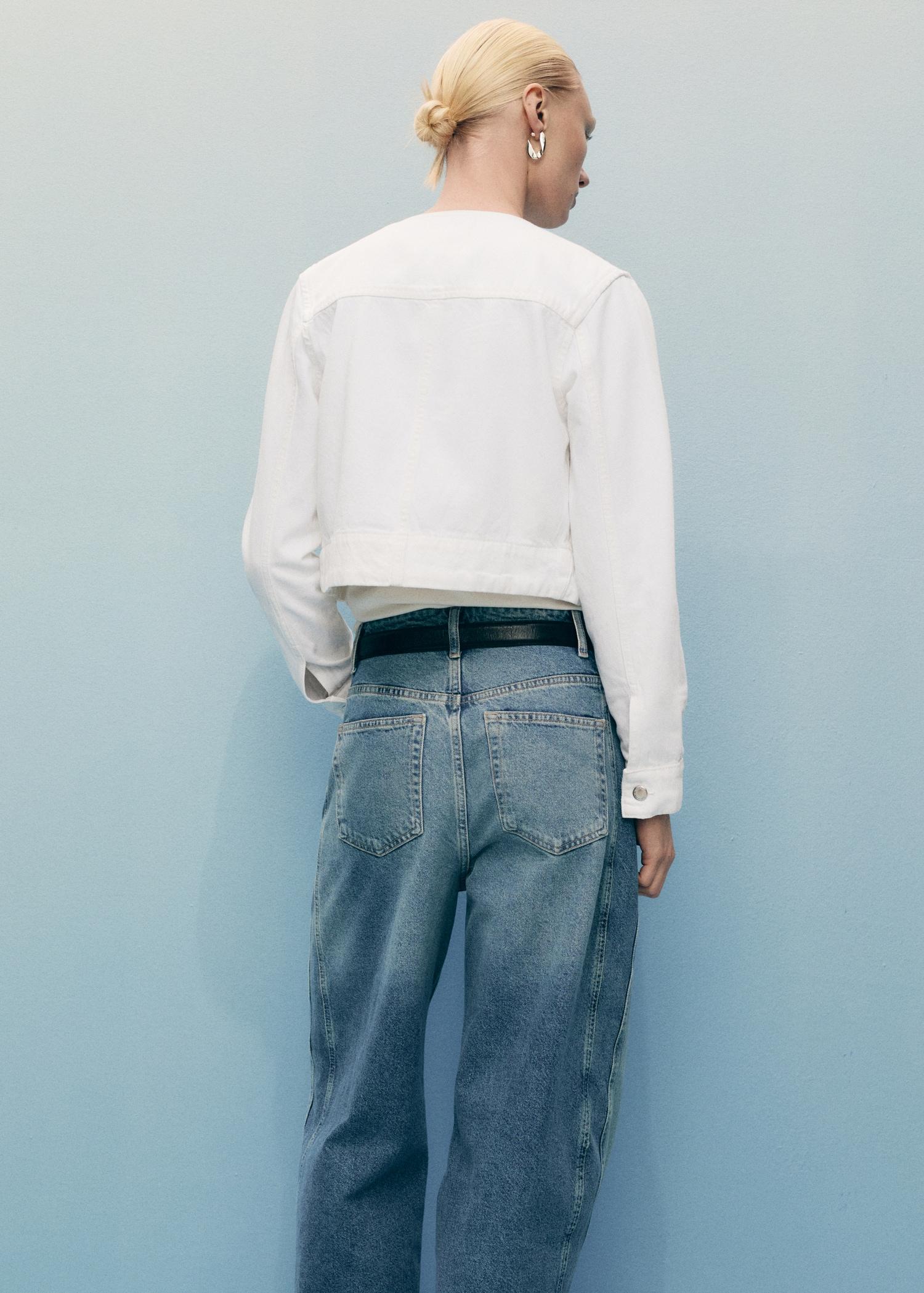 Crop denim jacket - Women | MANGO USA Product Image