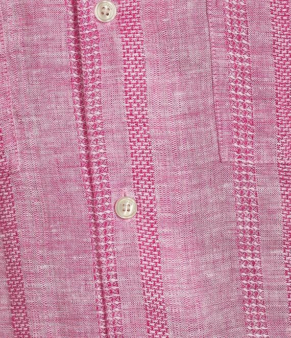 Murano Baird McNutt Linen Slim Fit Dual Pocket Textured Short Sleeve Woven Shirt Product Image