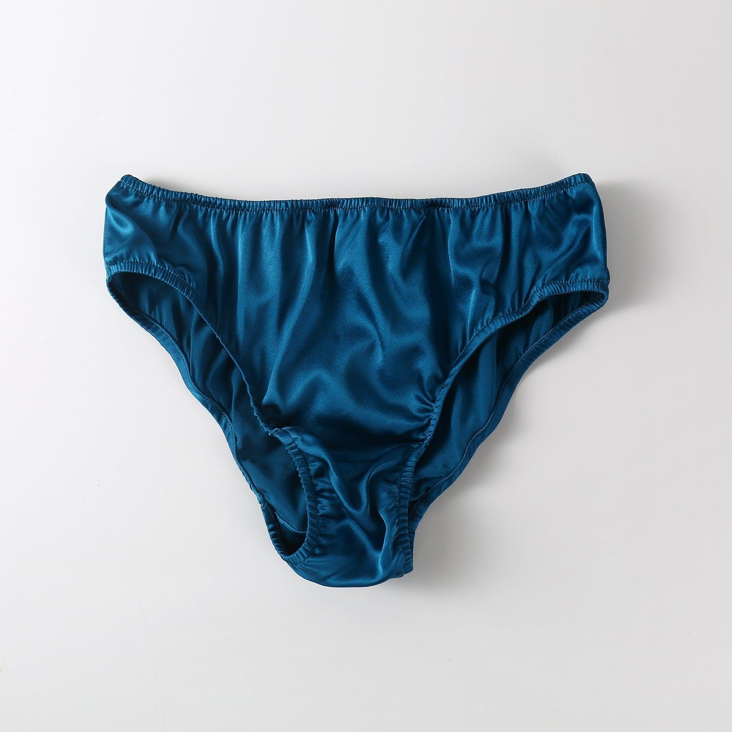 Sample Pure Silk Bikini Size S | Turquoise | Mulberry Silk Pantie Product Image