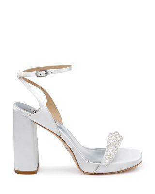 Women's Calida Square Toe Adorned High Heel Platform Sandals   Product Image