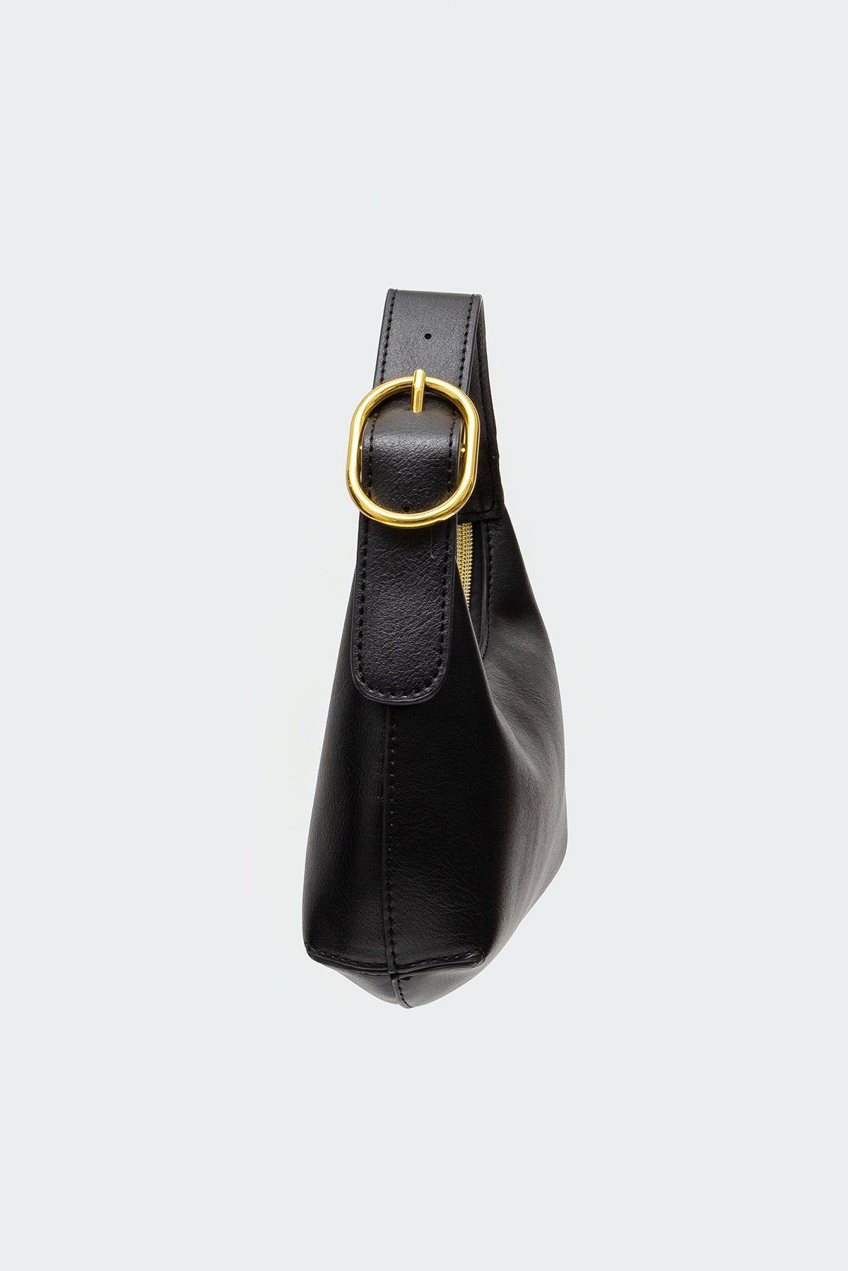 Buckle Strap Faux Leather Bag Product Image