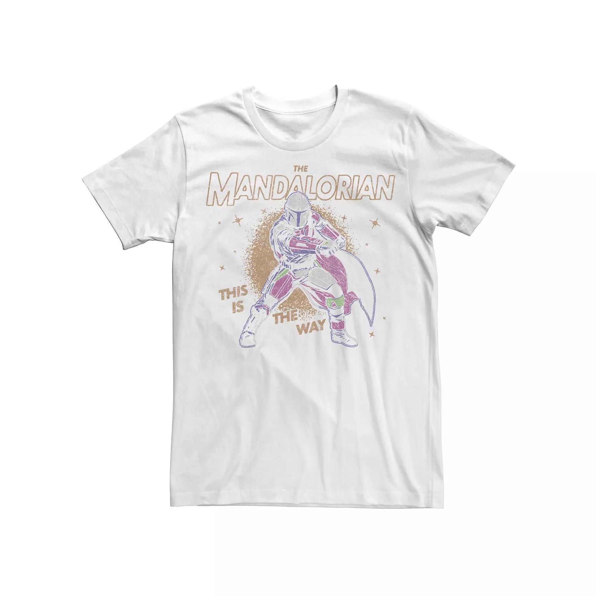 Men's Star Wars The Mandalorioan Dark Mando Comic Poster Tee,  Product Image