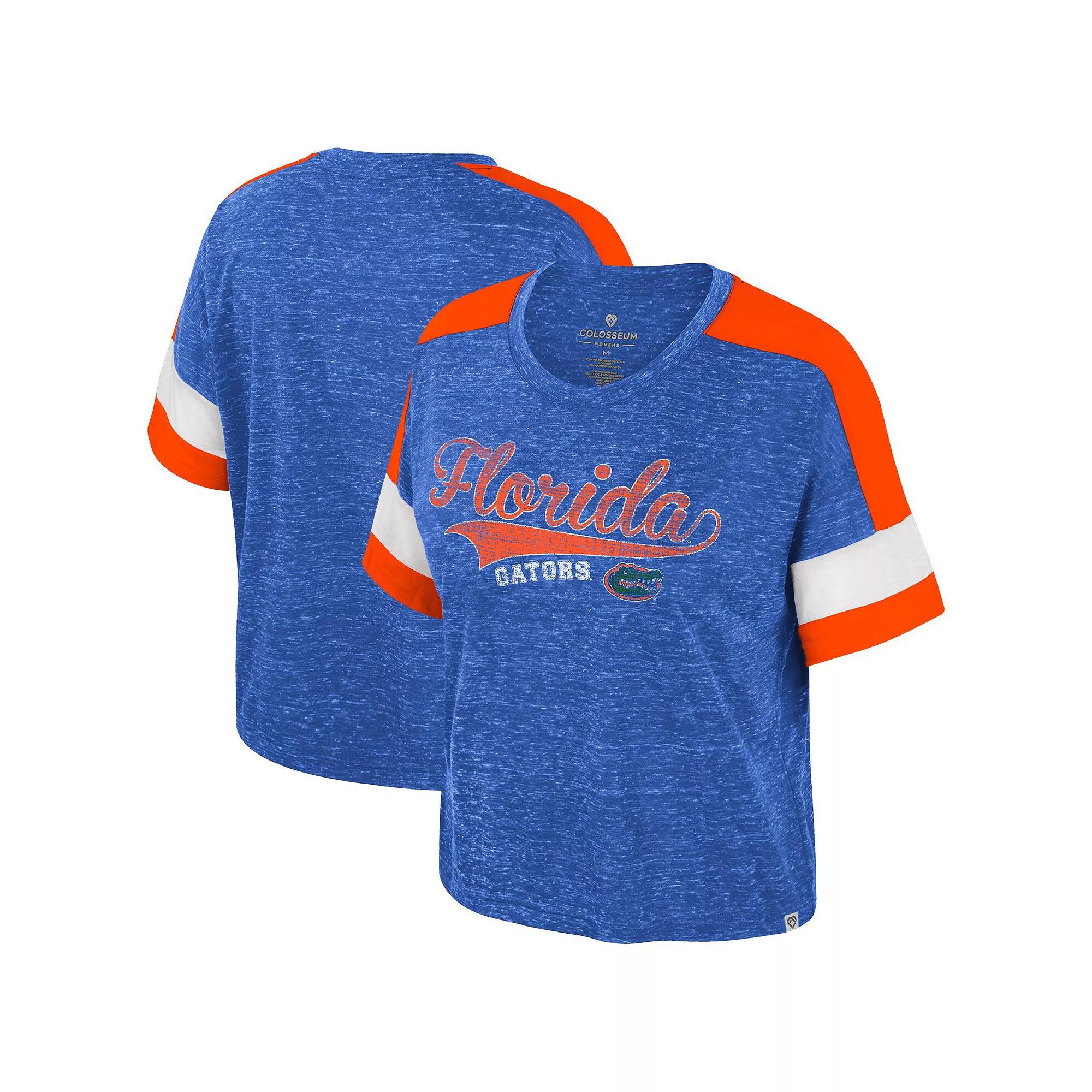 Women's Colosseum Royal Florida Gators Color Block Scoop Neck T-Shirt, Size: Small, Blue Product Image