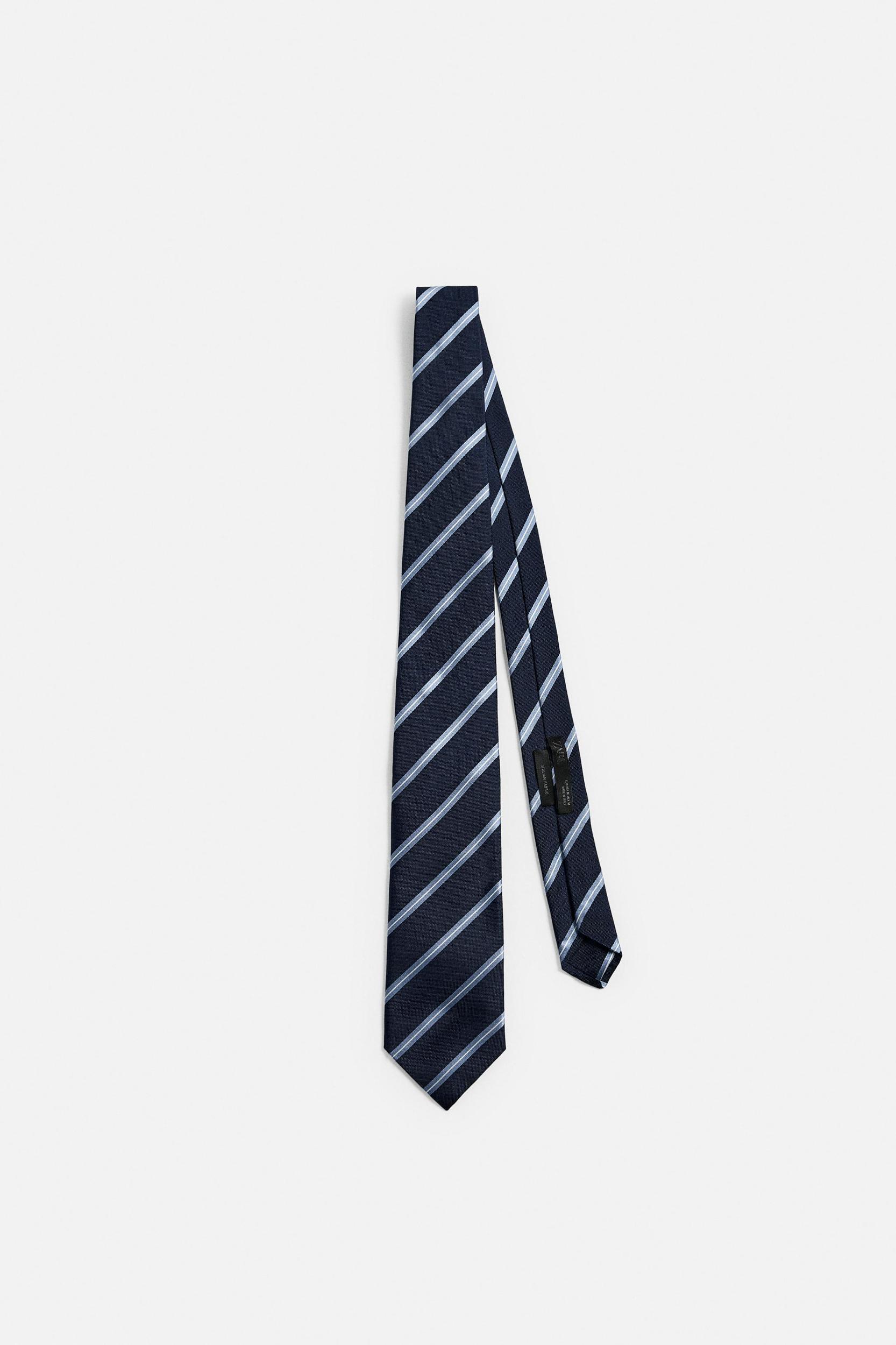 100% SILK STRIPED TIE Product Image