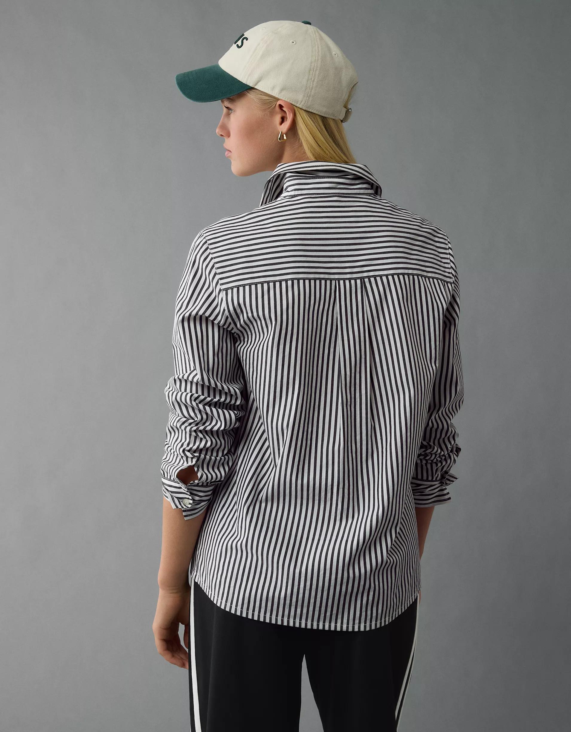 AE Long-Sleeve Button-Up Shirt Product Image