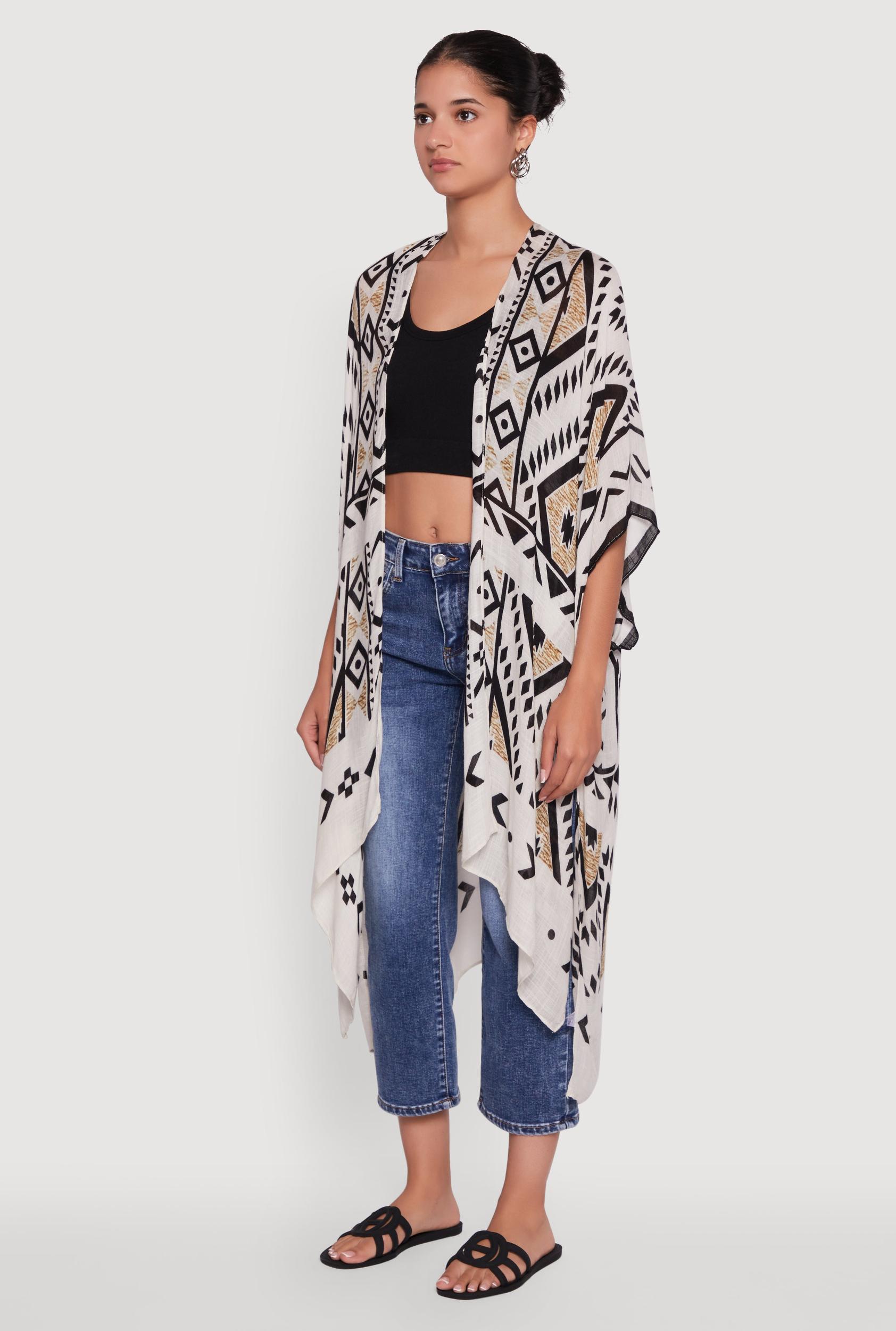 Trendy Aztec Kimono Cover Up Female Product Image