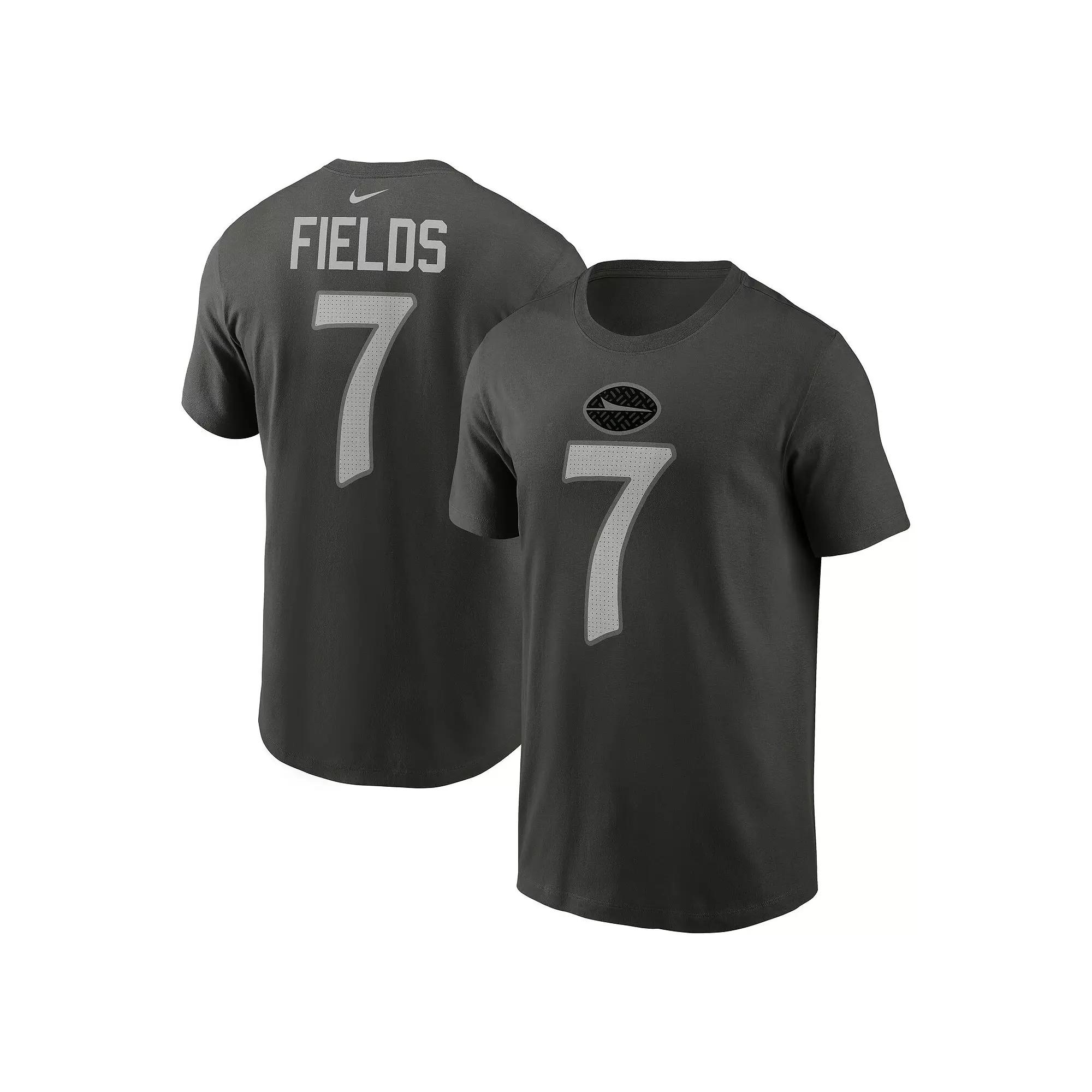 Men's Nike Justin Fields Gotham Green New York Jets 2025 Rivalries Collection Player Name & Number T-Shirt,  Product Image
