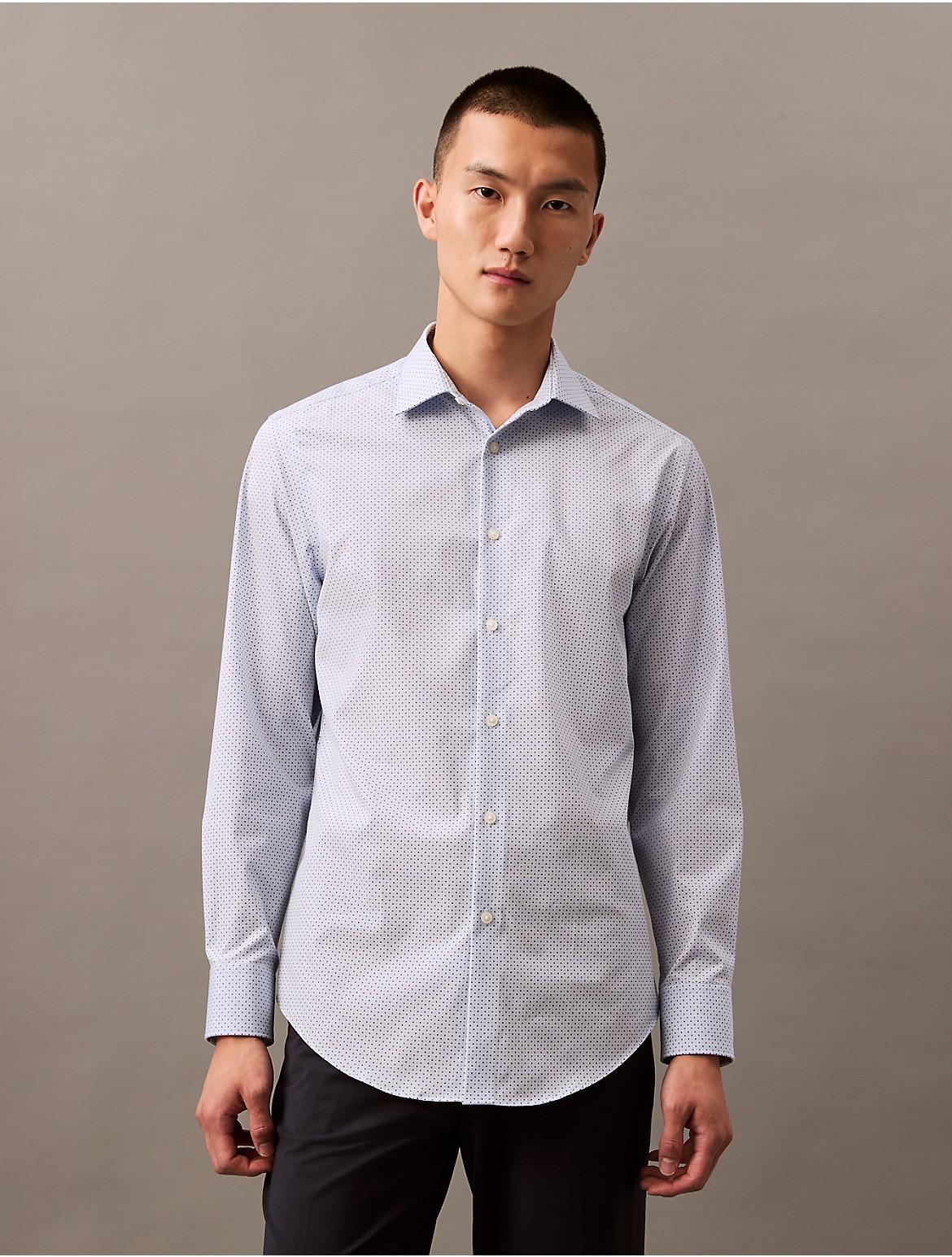 Calvin Klein Mens Refined Cotton Stretch Classic Button-Down Shirt Product Image