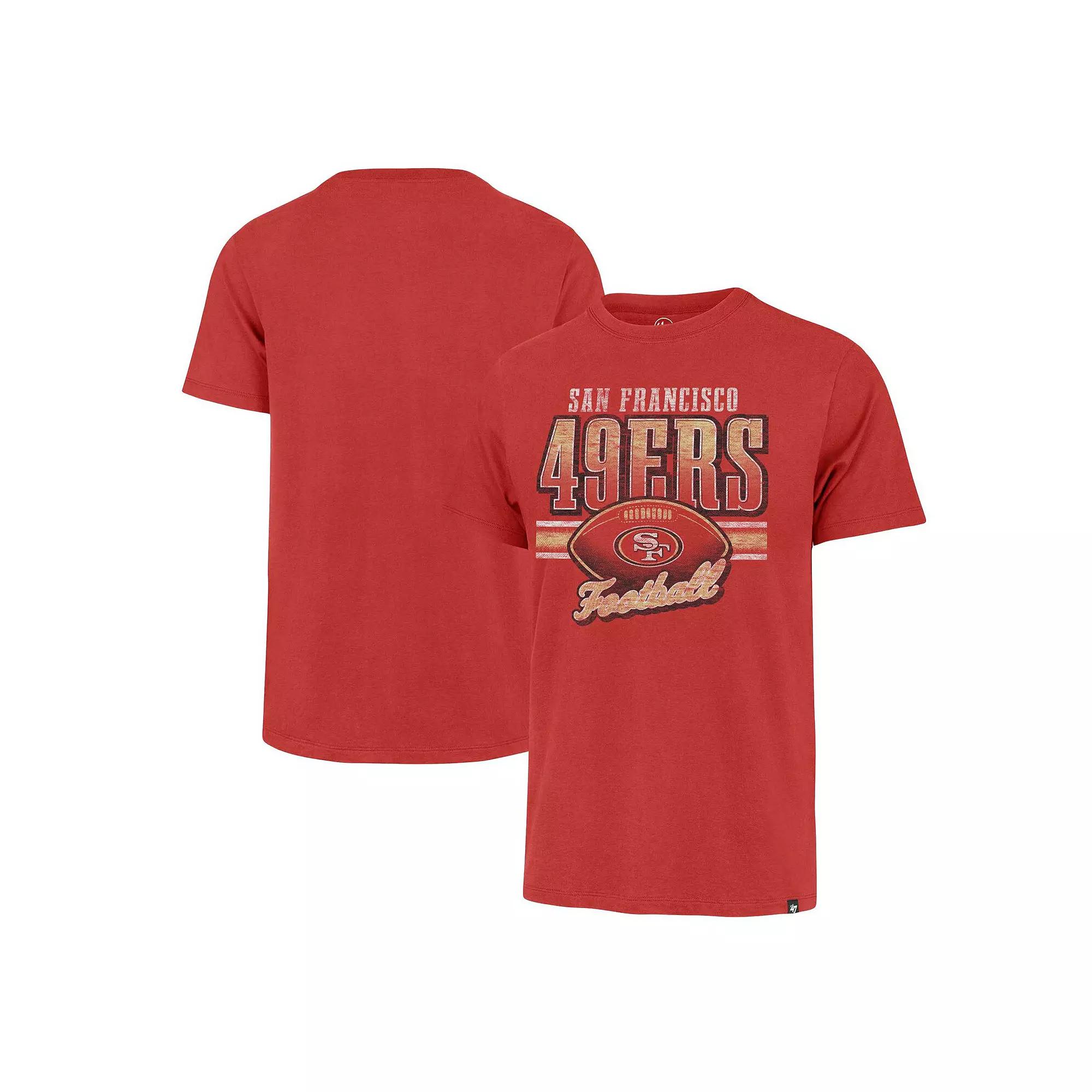 Men's '47 Scarlet San Francisco 49ers Last Call Franklin T-Shirt,  Product Image