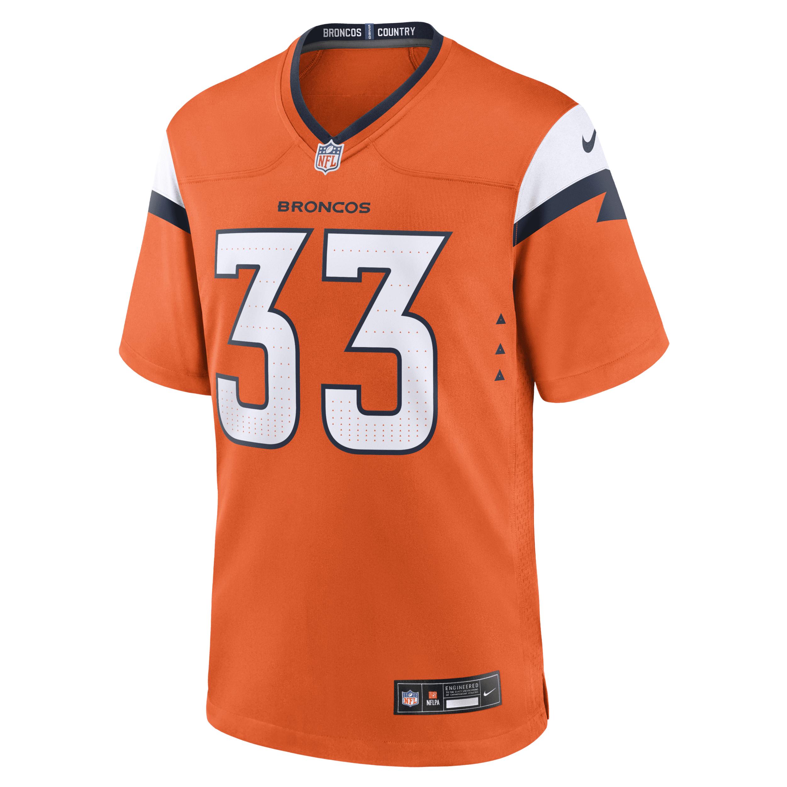 Men's Nike Javonte Williams Orange Denver Broncos Mile High Collection Game Jersey, Size: Medium Product Image
