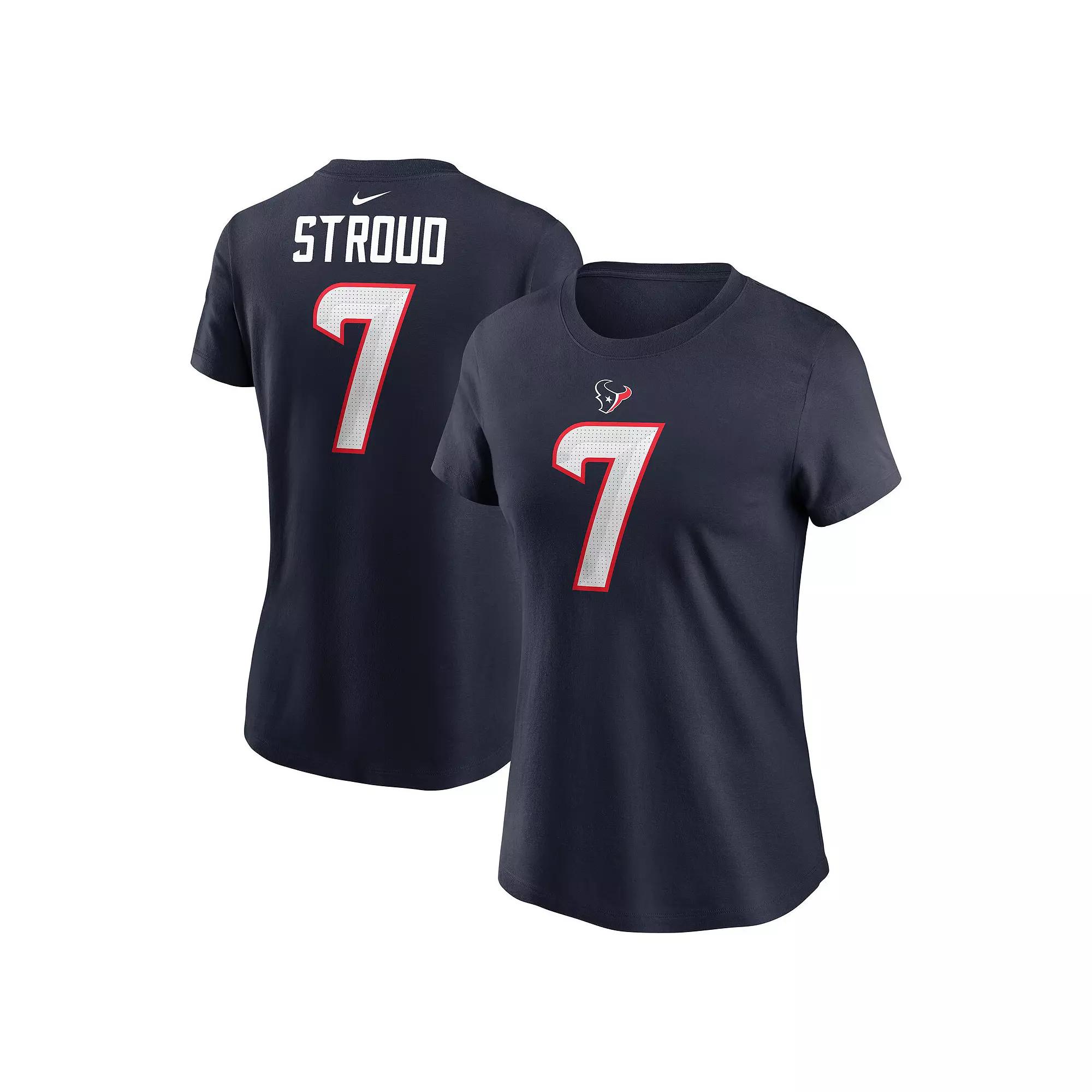 Women's Nike C.J. Stroud Navy Houston Texans Player Name & Number T-Shirt,  Product Image