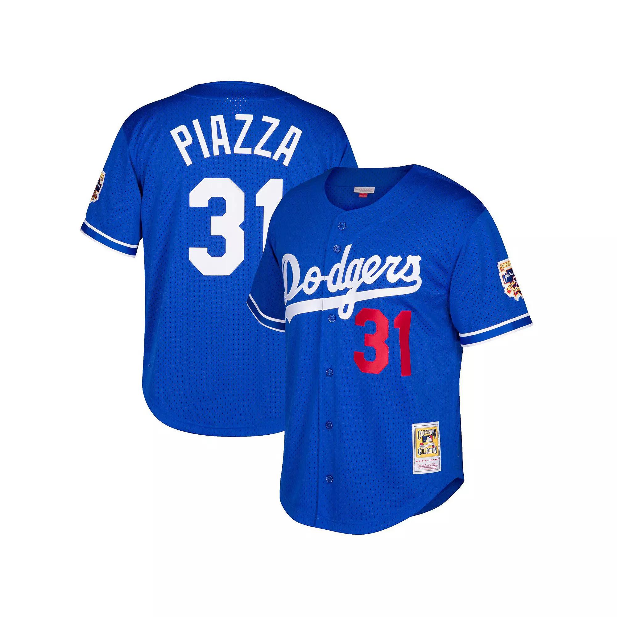 Men's Mitchell & Ness Mike Piazza Royal New York Mets Big & Tall Cooperstown Collection Mesh Batting Practice Jersey, Size: 4XB, Blue Product Image