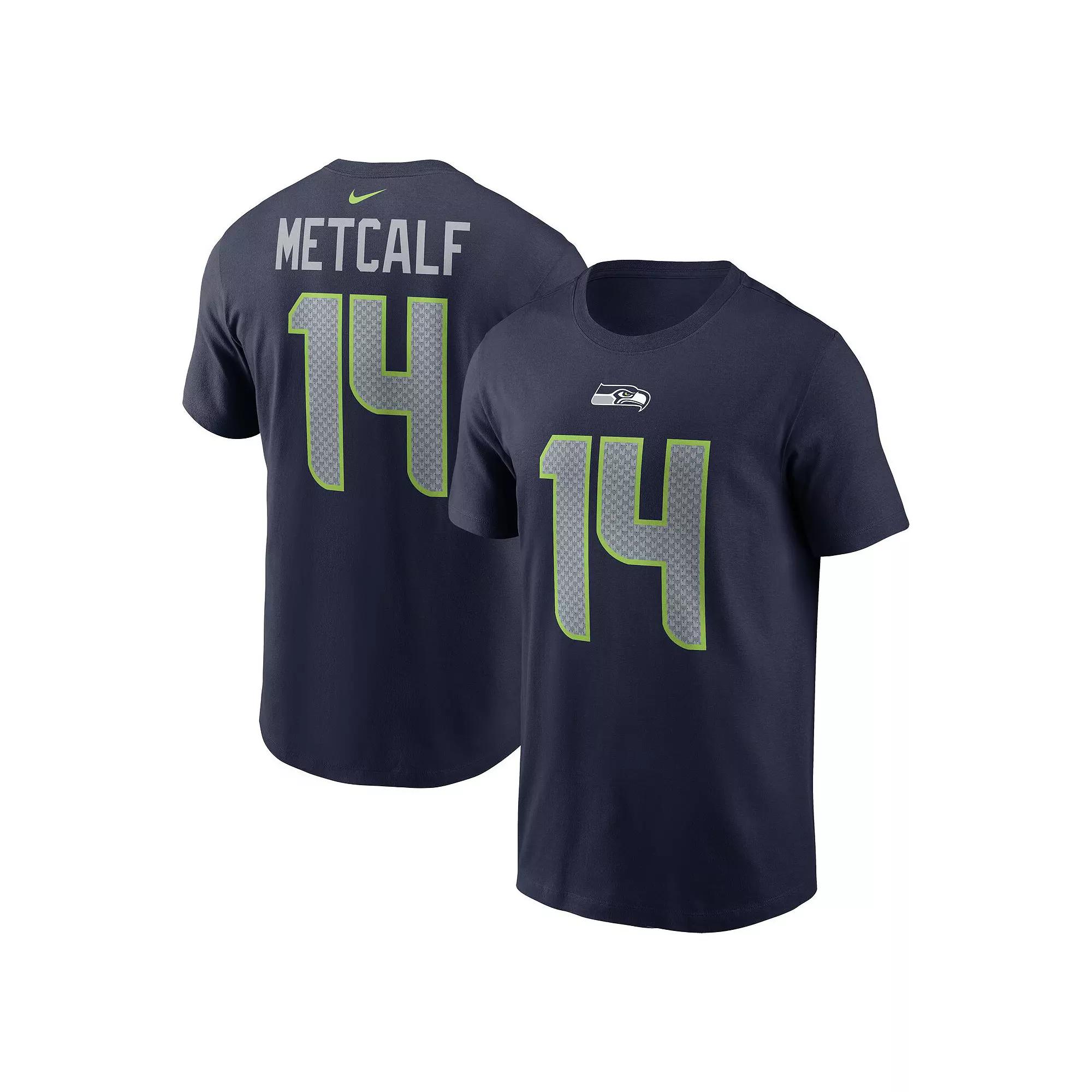 Men's Nike DK Metcalf College Navy Seattle Seahawks Player Name & Number T-Shirt, Size: XL, Blue Product Image