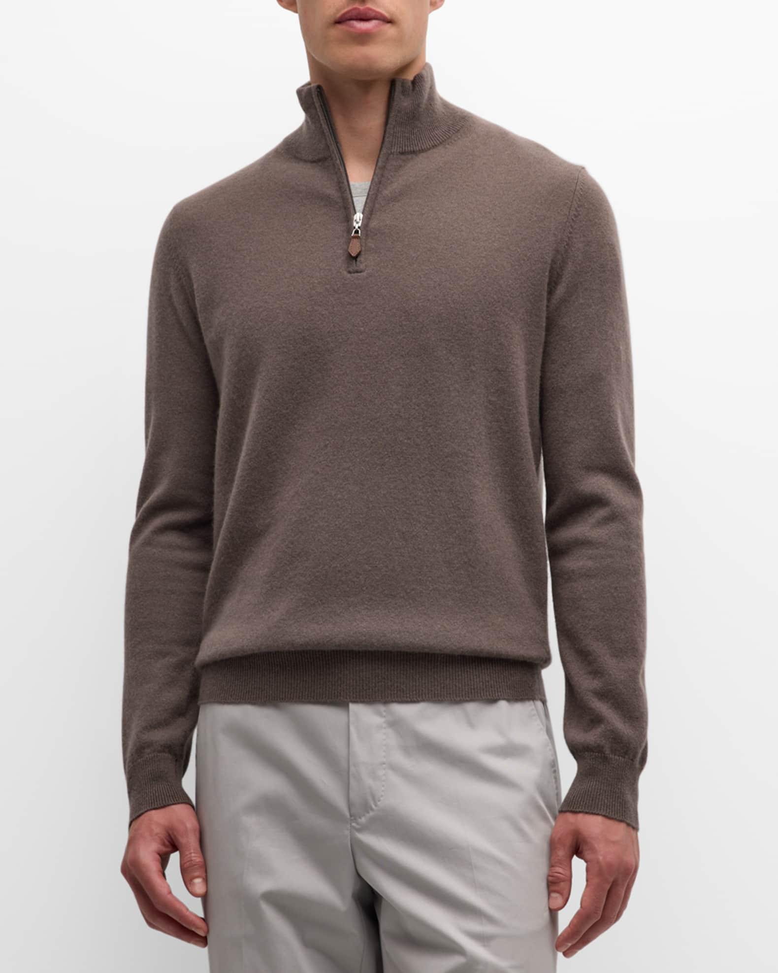 Men's Cashmere Quarter-Zip Sweater Product Image