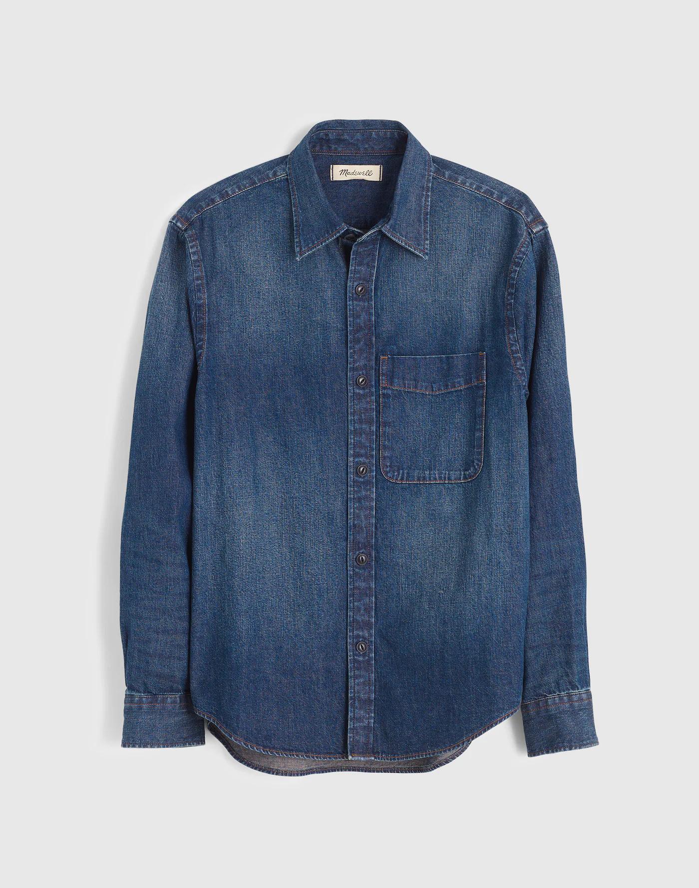 Denim Button-Up Shirt in Chambers Wash Product Image