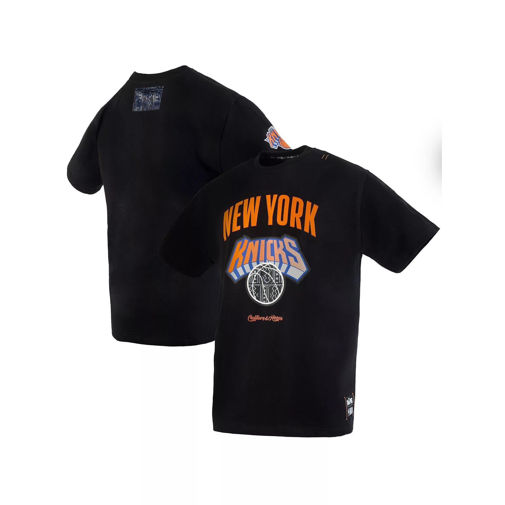 Men's NBA x Two Hype  Black New York Knicks Culture & Hoops Collection Premium T-Shirt, Size: Large Product Image