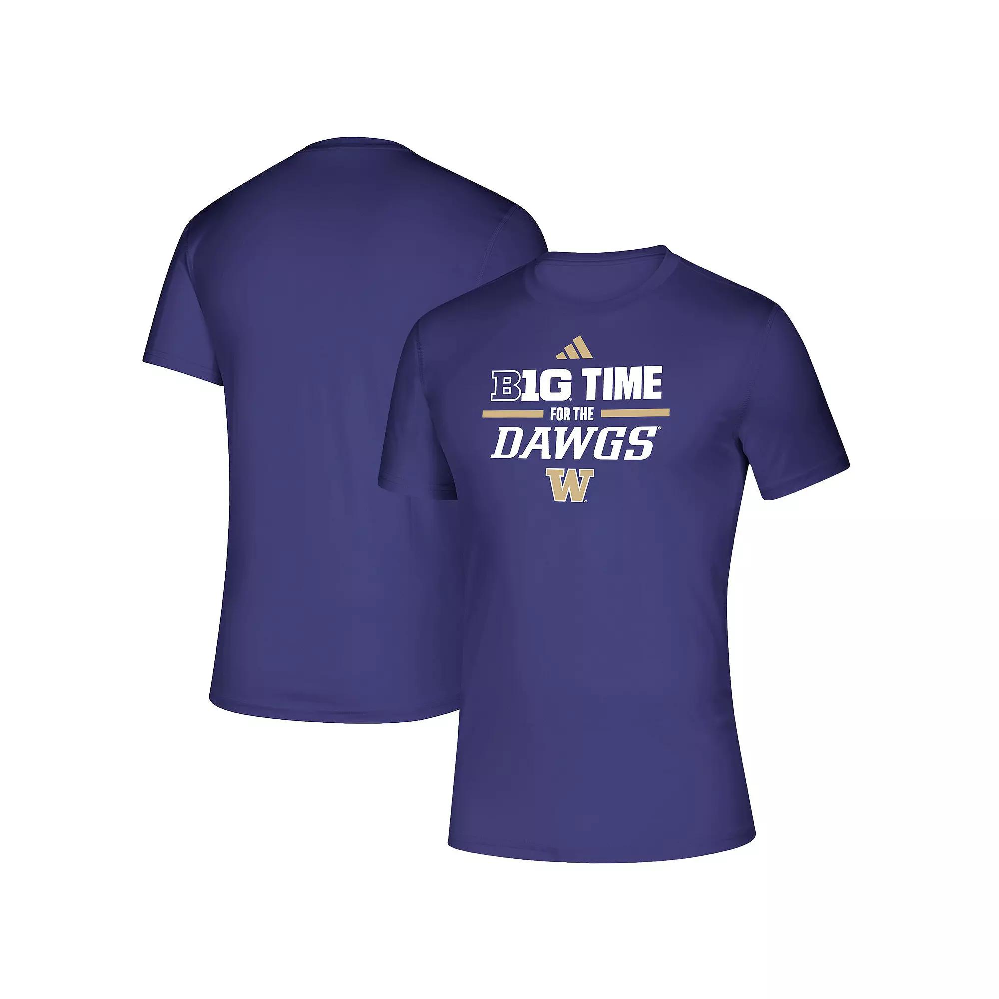Men's adidas Purple Washington Huskies B1G Time For The Dawgs T-Shirt,  Product Image